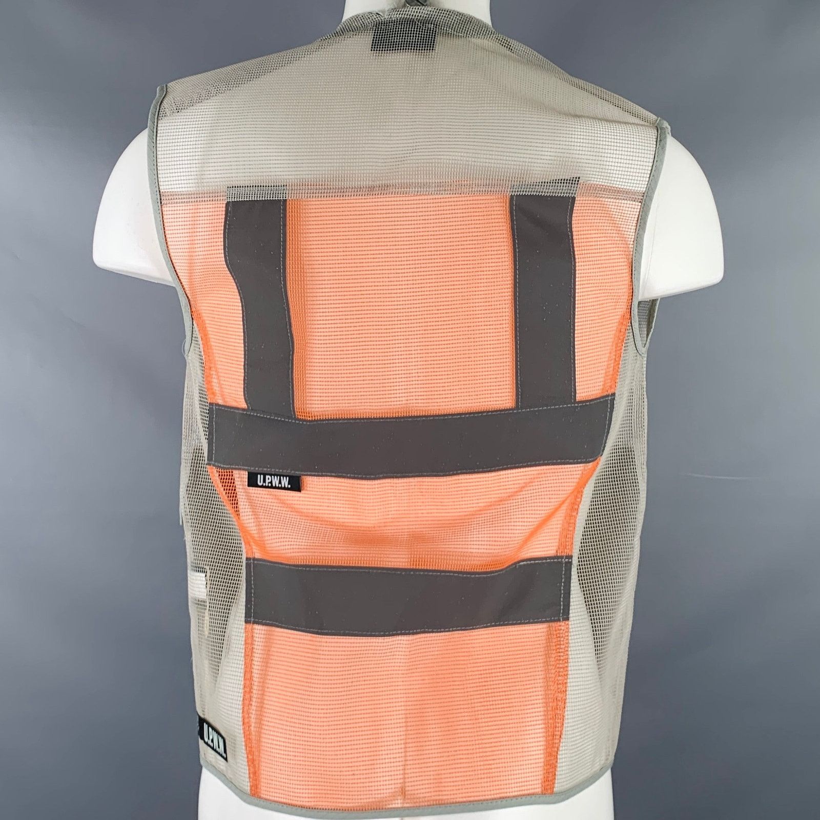 U.P.W.W. U.P.W.W. Size XS Grey Orange Mesh Polyurethane Utility Vest Size US XS / EU 42 / 0 - 4 Thumbnail