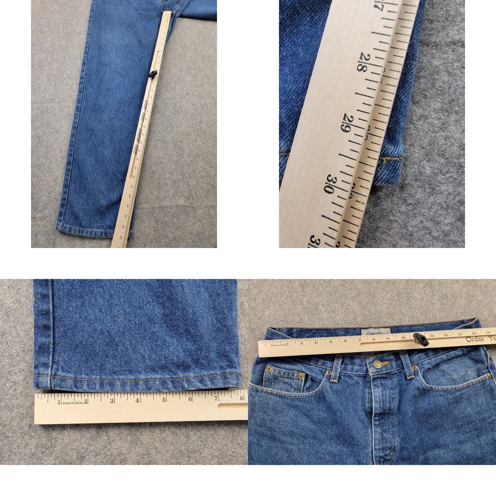 Eddie Bauer VINTAGE Eddie Bauer Jeans Men 34x30 Blue 100% Cotton Slim Straight Denim 5-Pocket Modern Regular Mens Size US 34 / EU 50 - 8 Thumbnail