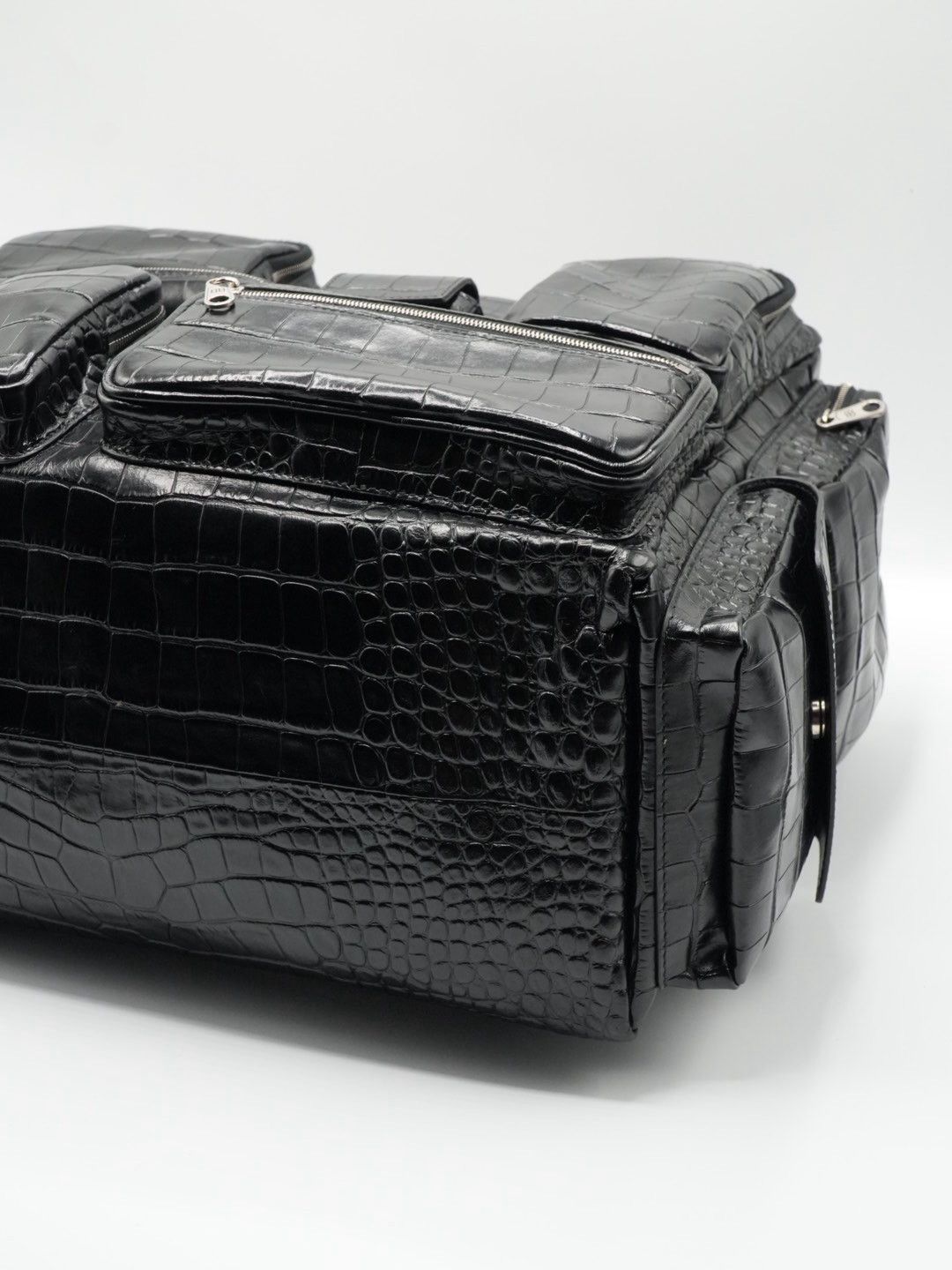 Balenciaga Balenciaga Black Croc Embossed Big Superbusy Sling Bag Size ONE SIZE - 5 Thumbnail