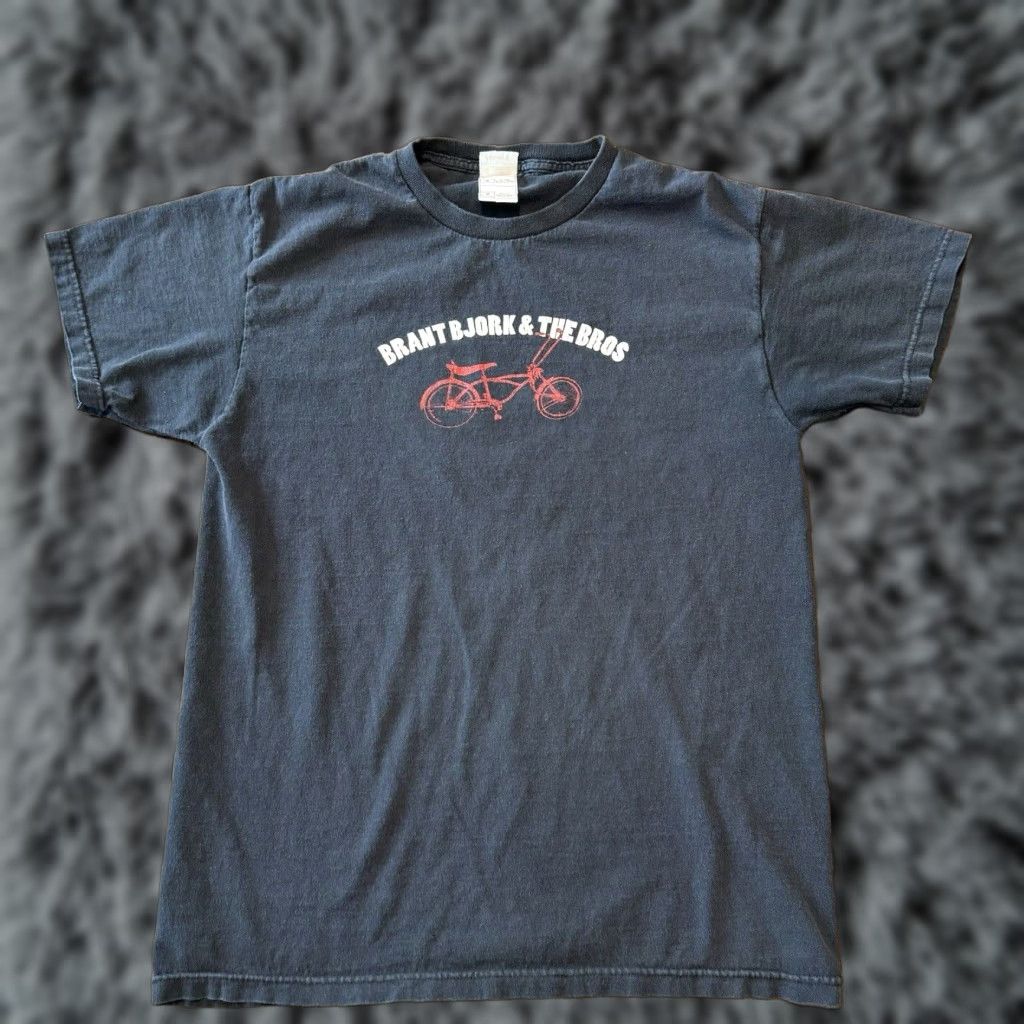 Vintage VINTAGE Brant Bjork And The Bros T Shirt Medium Black Kyuss Stoner Rock Logo Graphic Print Regular Mens 27" 19.75" Pit to Pit Short Sleeve Cotton Knit Size US M / EU 48-50 / 2 - 1 Thumbnail