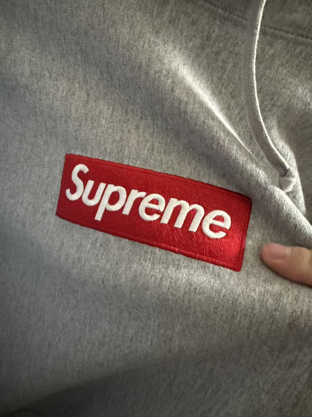 Supreme Supreme fw12 red on grey box logo hoodie hooded sweatershirt Size US XL / EU 56 / 4 - 7 Thumbnail