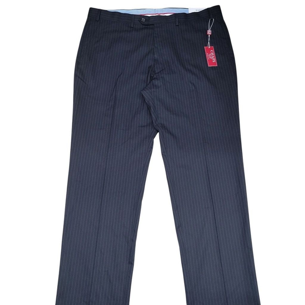 Chaps CHAPS Men's Slim Fit Black Pinstripe Pants 40/32 NWT $100 Size US 40 / EU 56 - 4 Thumbnail