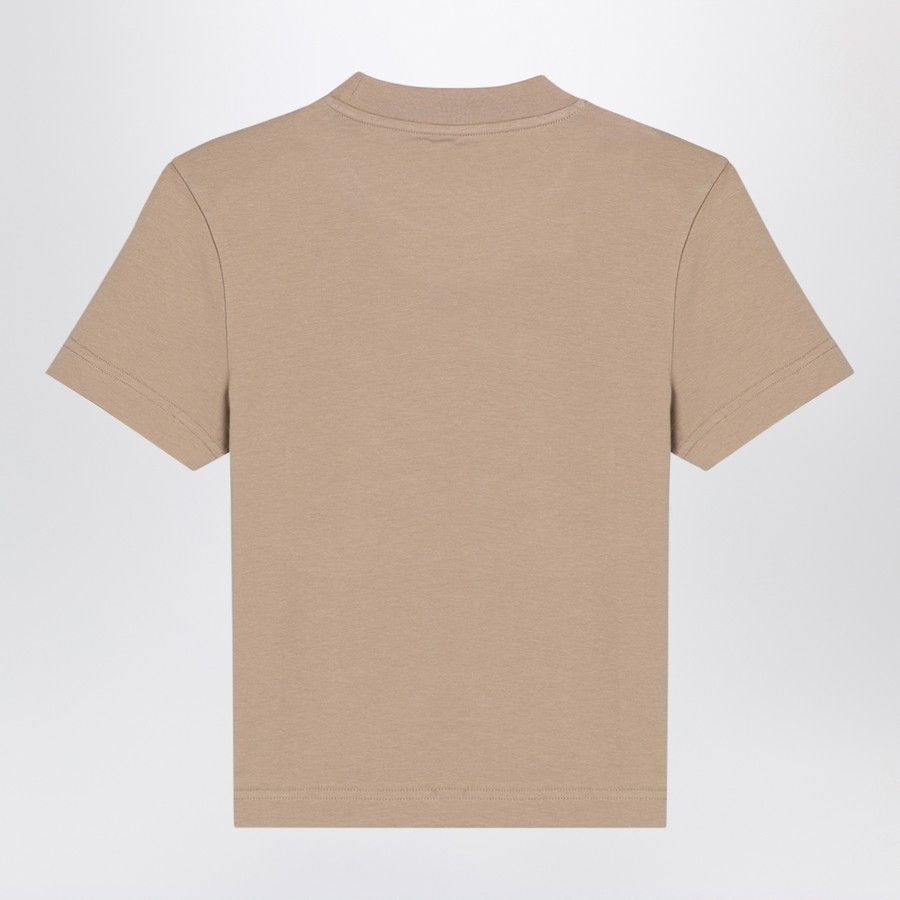 Jacquemus o1d2blof0824 Gros Grain T-Shirt With Logo in Beige Size M / US 6-8 / IT 42-44 - 2 Thumbnail