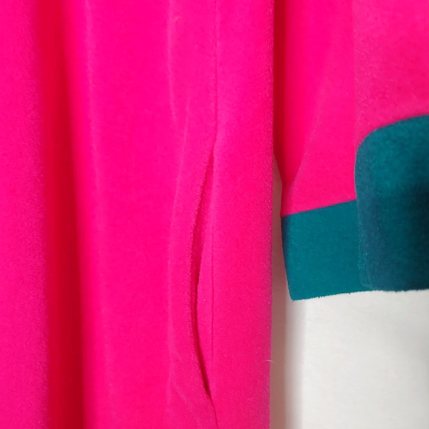 Vintage VINTAGE Vanity Fair Robe Large 1970s Pink Purple Teal Mod Long Sleeve Zip Up USA Size XXL / US 16-18 / IT 52-54 - 4 Thumbnail
