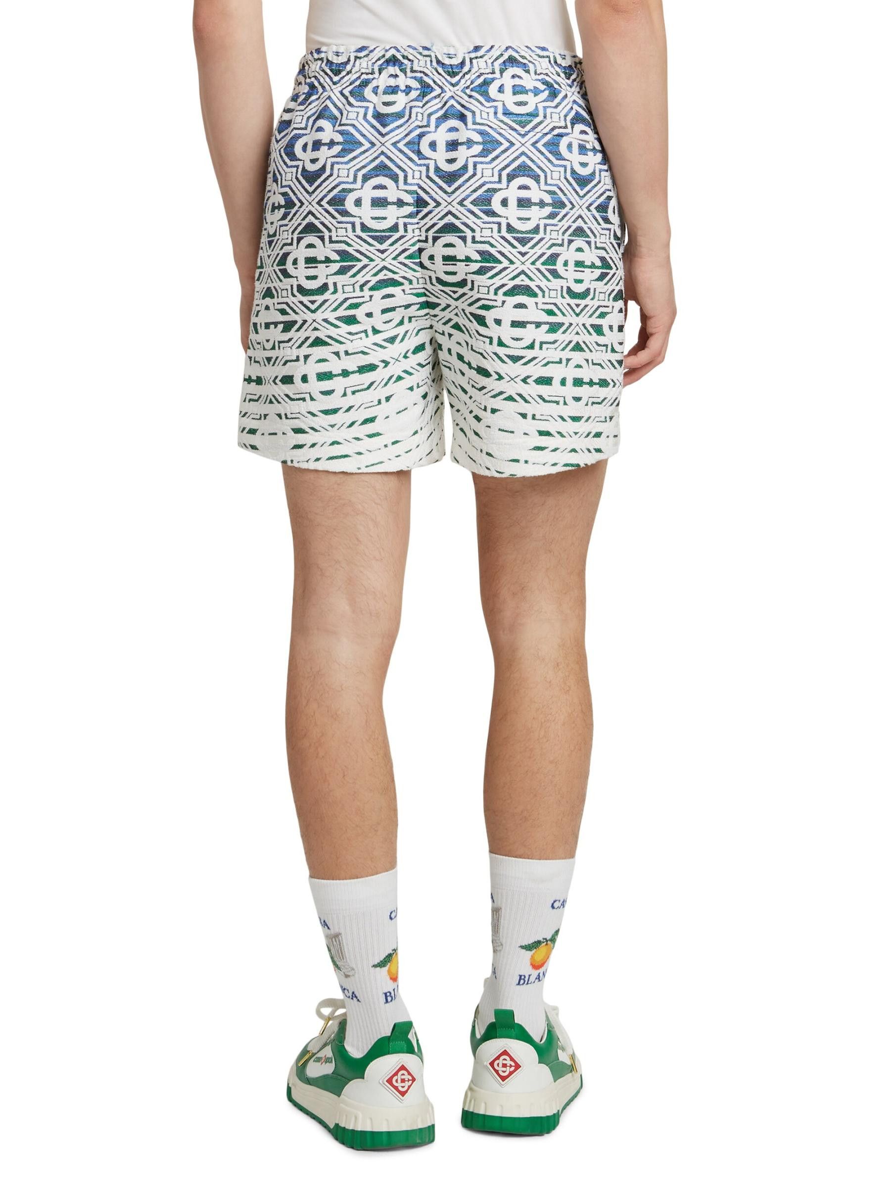 Casablanca os11x0725 Monogrammed Cotton-Blend Shorts in Multicolor Size US 36 / EU 52 - 4 Thumbnail