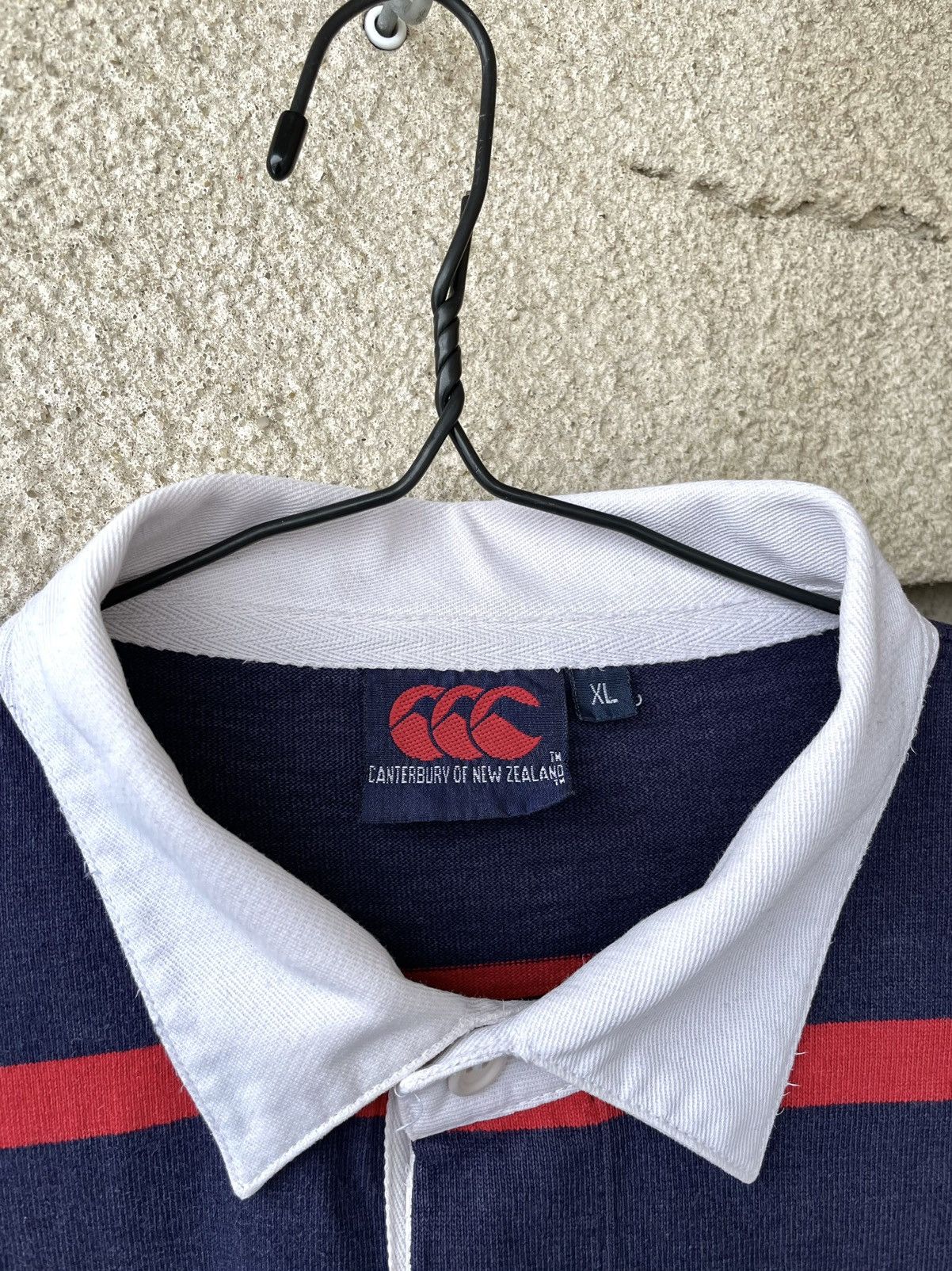 Canterbury of New Zealand Vintage 90s Canterbury Rugby Shirt LS Striped Jersey Size US XL / EU 56 / 4 - 4 Thumbnail