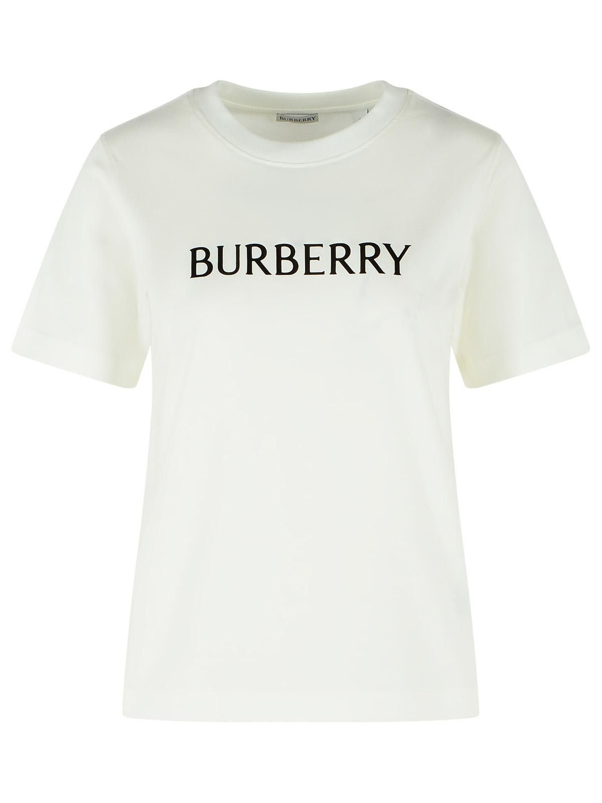 Burberry BURBERRY 'Frankie' White Cotton T-Shirt Size M / US 6-8 / IT 42-44 - 1 Thumbnail