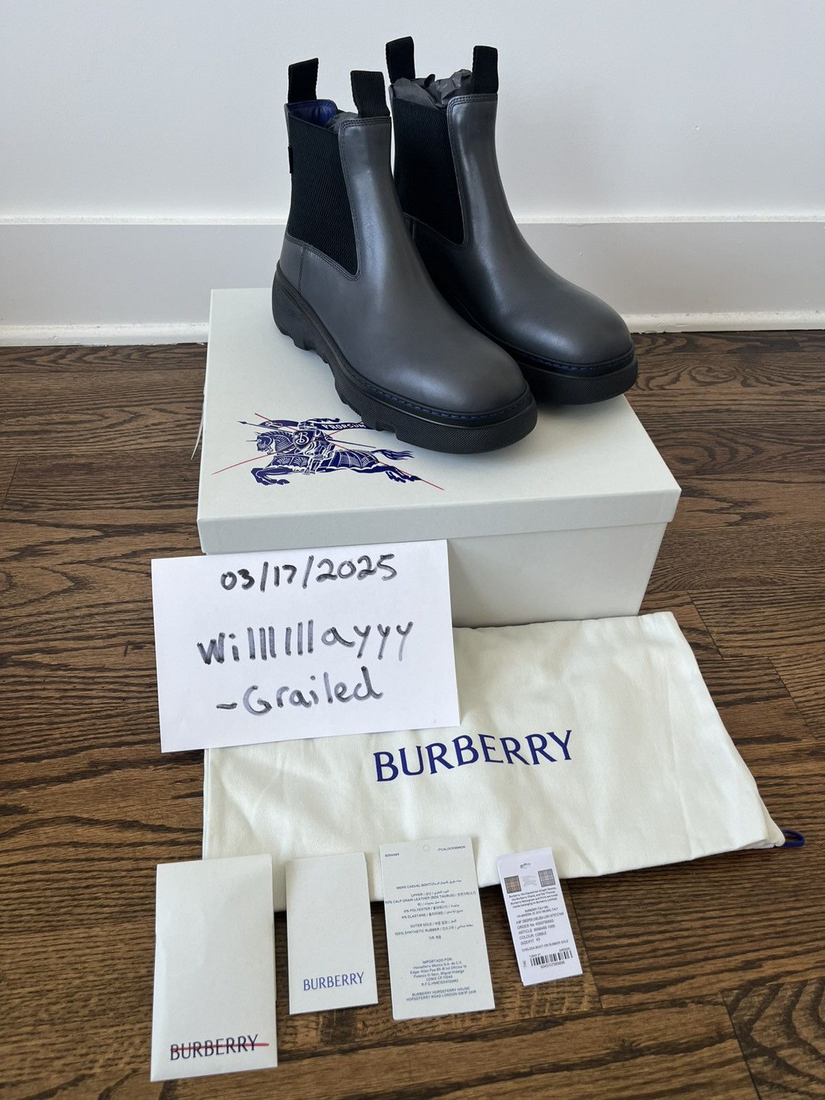 Burberry Burberry Leather Creeper Low Chelsea Boots Size US 10 / EU 43 - 7 Thumbnail