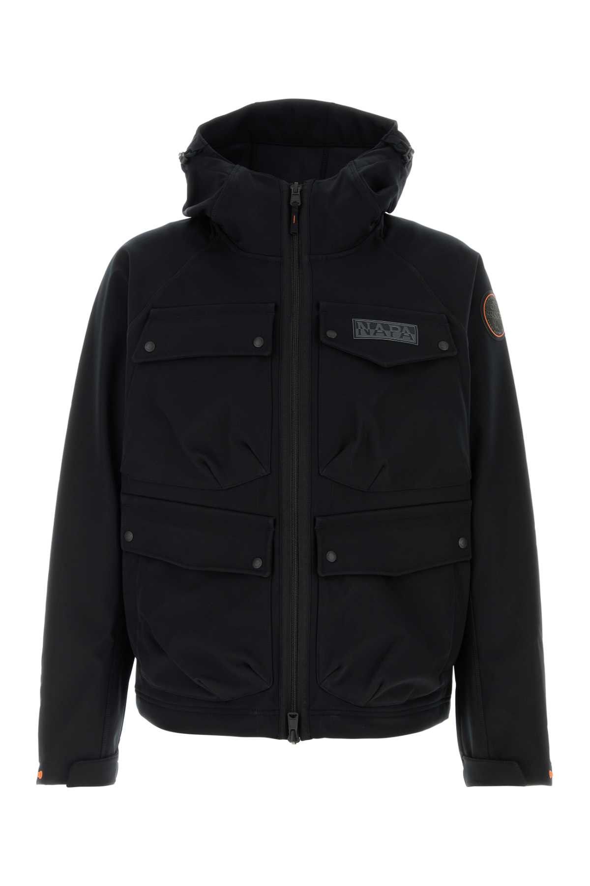 Black Polyester A-Rivalto Jacket