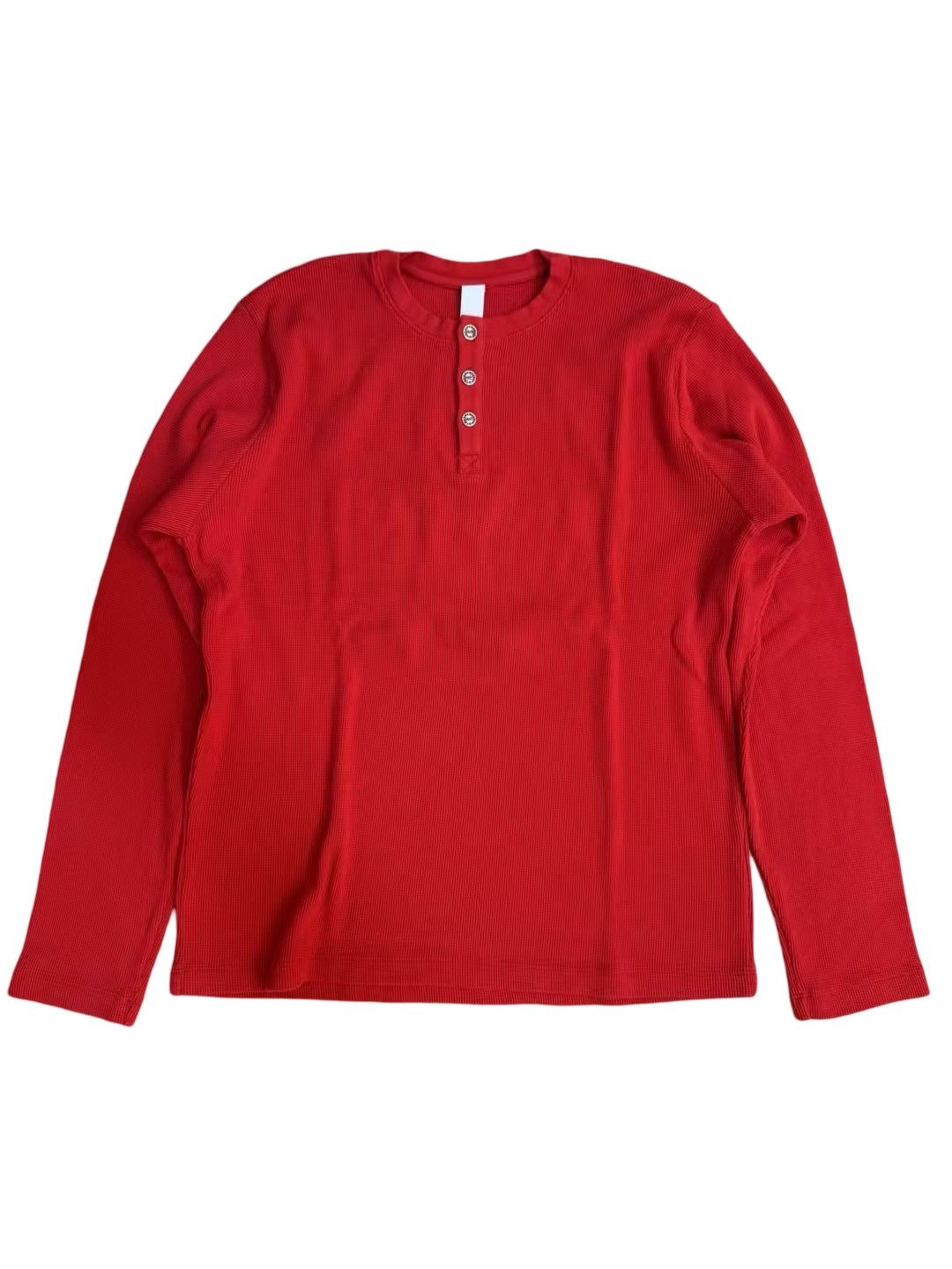 Chrome Hearts Triple embroidered cross thermal waffle knit Henley Size US XL / EU 56 / 4 - 2 Thumbnail