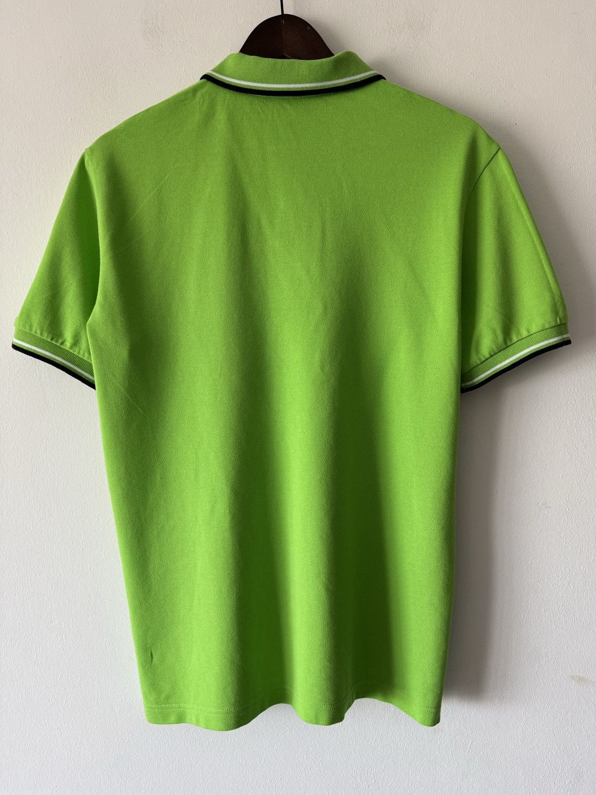 Prada 🔥🔥 Prada Red Tab Neon Green Cotton Polo Shirt Size US L / EU 52-54 / 3 - 2 Thumbnail