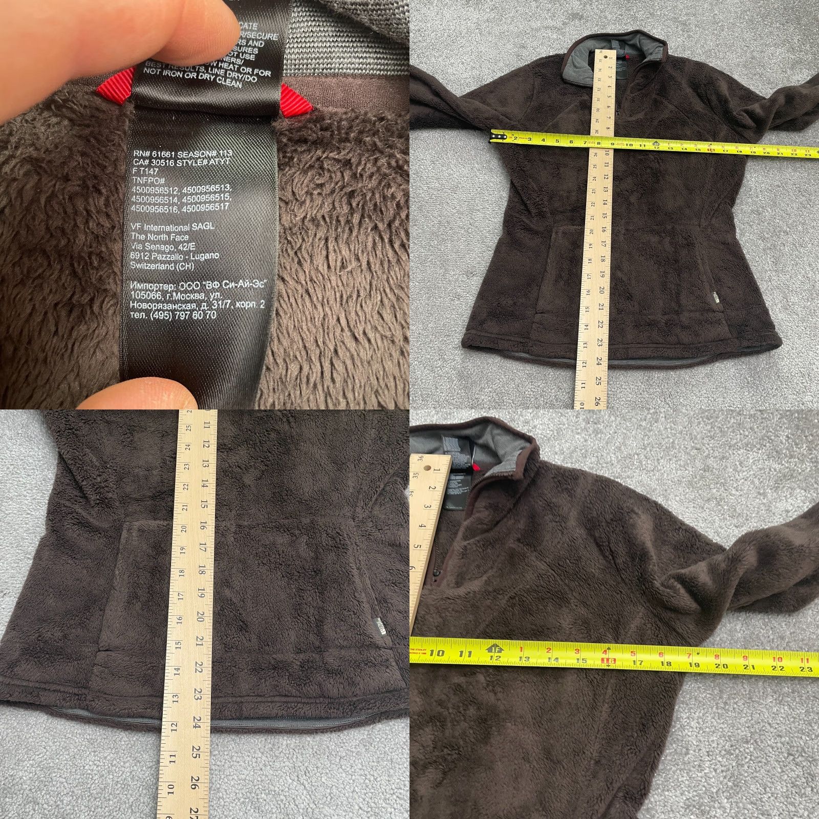 The North Face The North Face Osito Jacket Women S Brown 1/4 Zip Pockets Fleece Mid-Length Cozy Outdoor Size S / US 4 / IT 40 - 8 Thumbnail