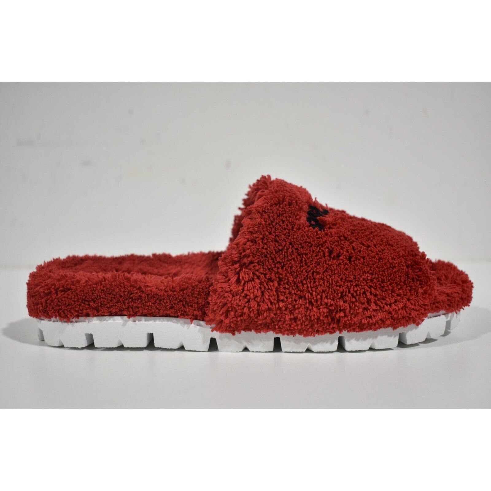 Prada Prada Terry Cloth Roso Red Black Logo Slide Sandal Rubber Size US 10 / IT 40 - 2 Thumbnail