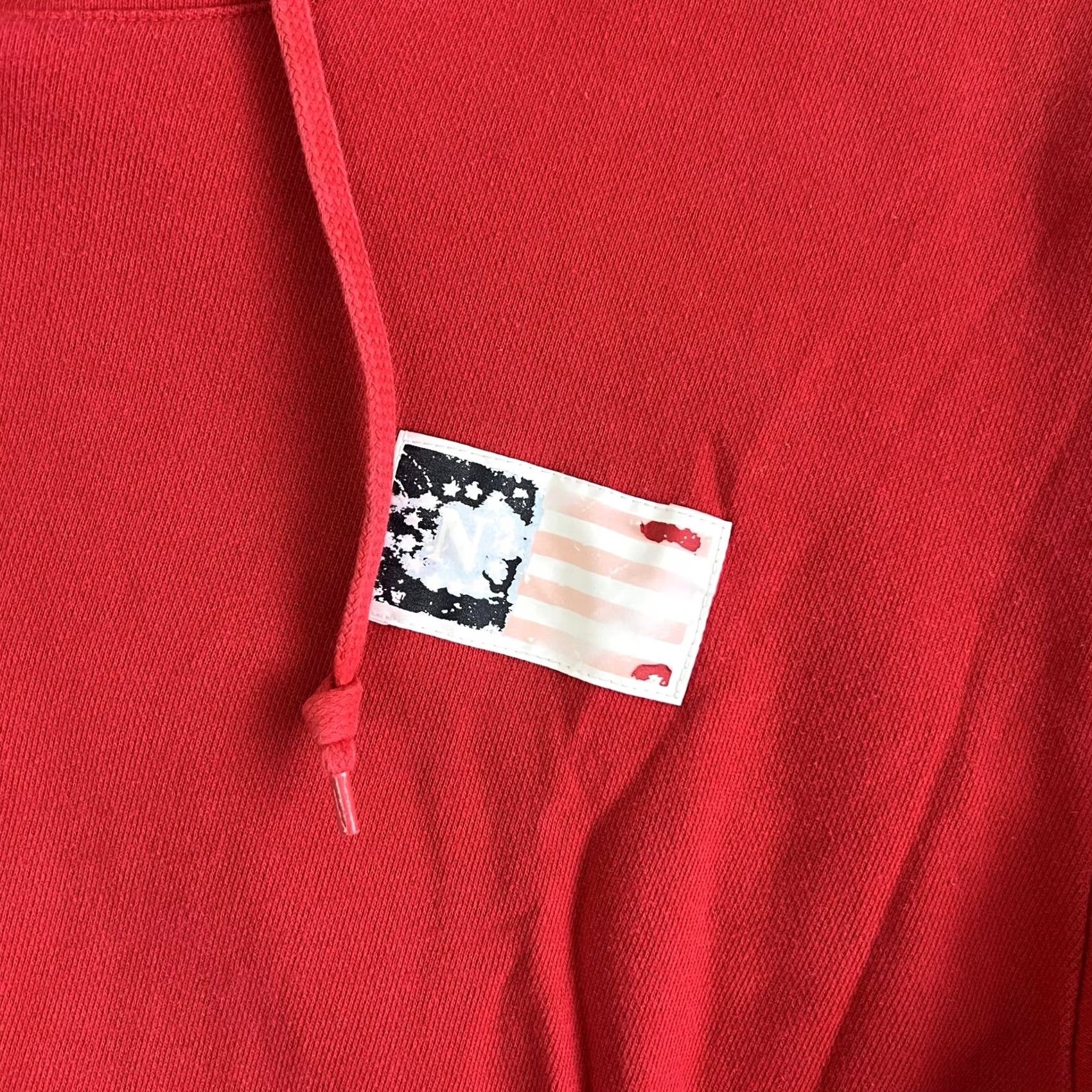 Nautica VINTAGE 90s Nautica Hoodie Mens Medium Red Fleece 1/4 Zip Flag Patch Sweatshirt Size US M / EU 48-50 / 2 - 2 Thumbnail