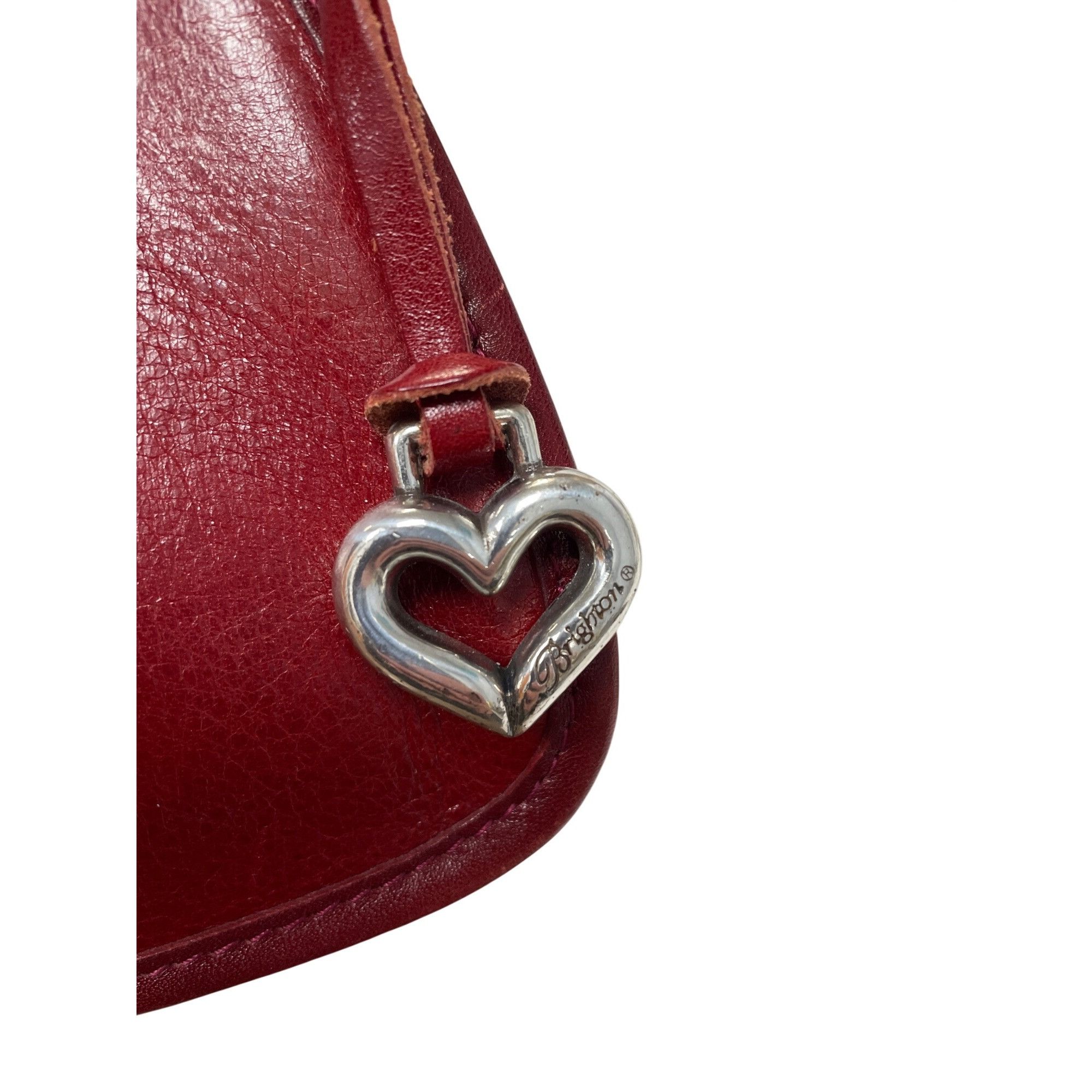 Brighton Brighton womans red leather pebbled shoulder handbag style A Size ONE SIZE - 20 Thumbnail