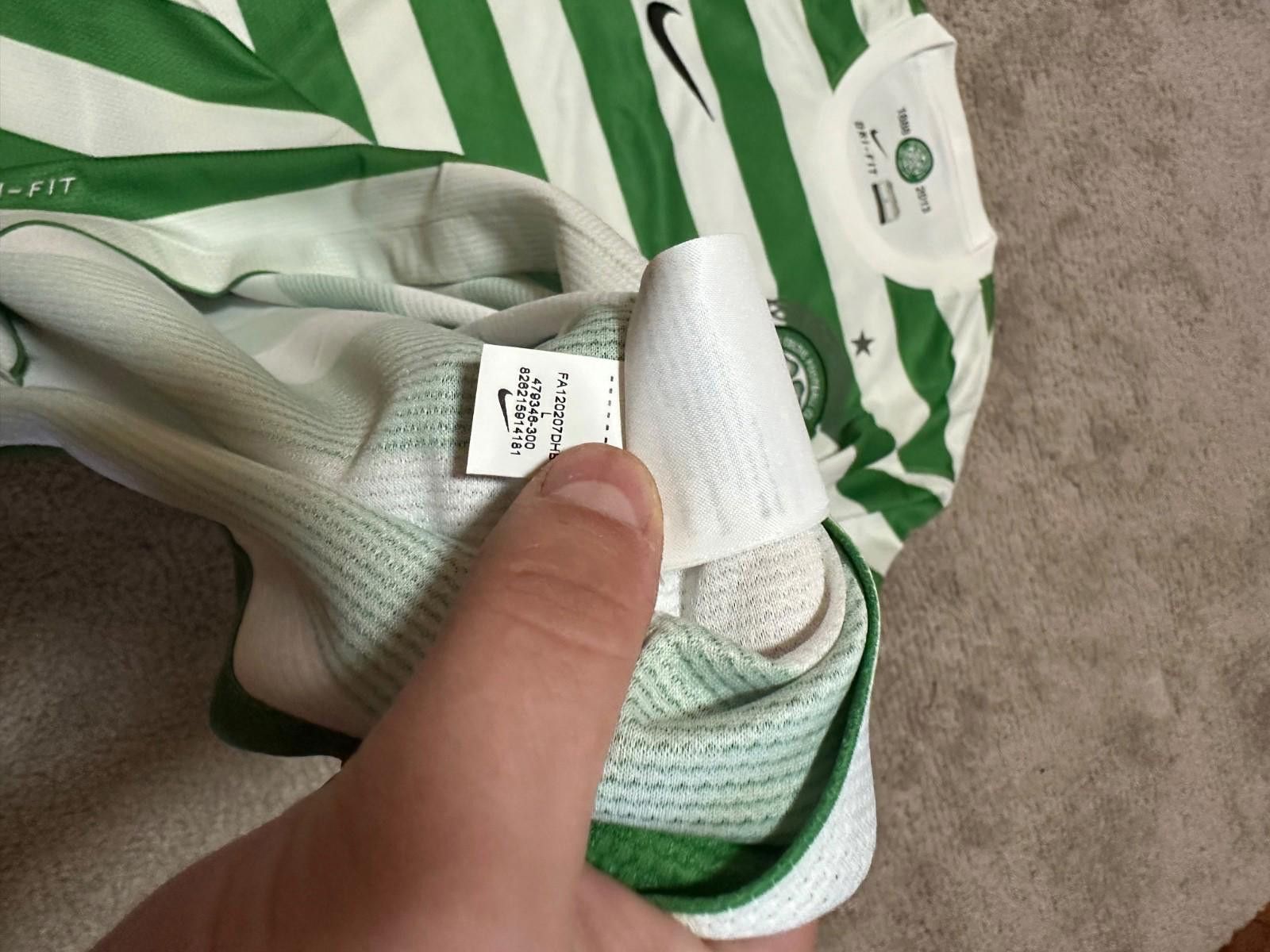 Nike CELTIC 2012/13 SHIRT ANNIVERSARY FOOTBALL SOCCER JERSEY Size US L / EU 52-54 / 3 - 6 Thumbnail