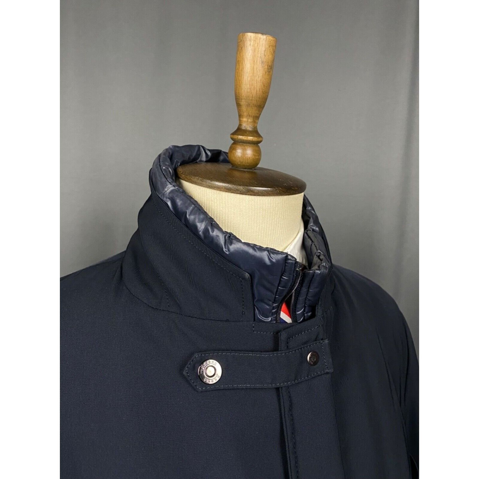 Herno Herno Men's Blue Lined Down Insulated Long Coat Size L-XL Size US L / EU 52-54 / 3 - 7 Thumbnail