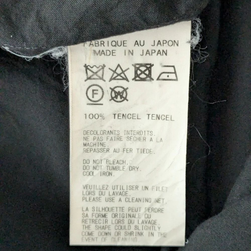 Yohji Yamamoto Yohji Yamamoto pour homme/ Tencel collarless shirt Size US M / EU 48-50 / 2 - 5 Thumbnail