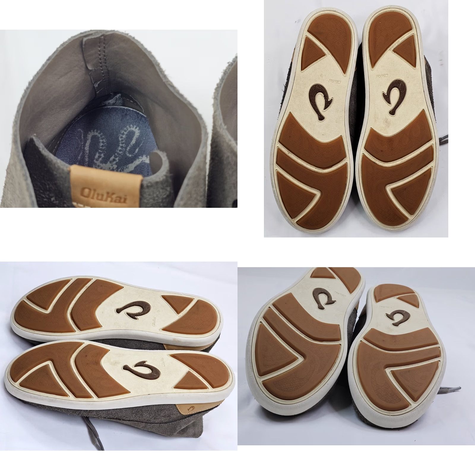 Olukai Olukai Nalukai Kala Nubuck Leather Chukka Boots Men 9 Gray Mid Top Lace Up Shoes Brown? Size US M / EU 48-50 / 2 - 9 Thumbnail