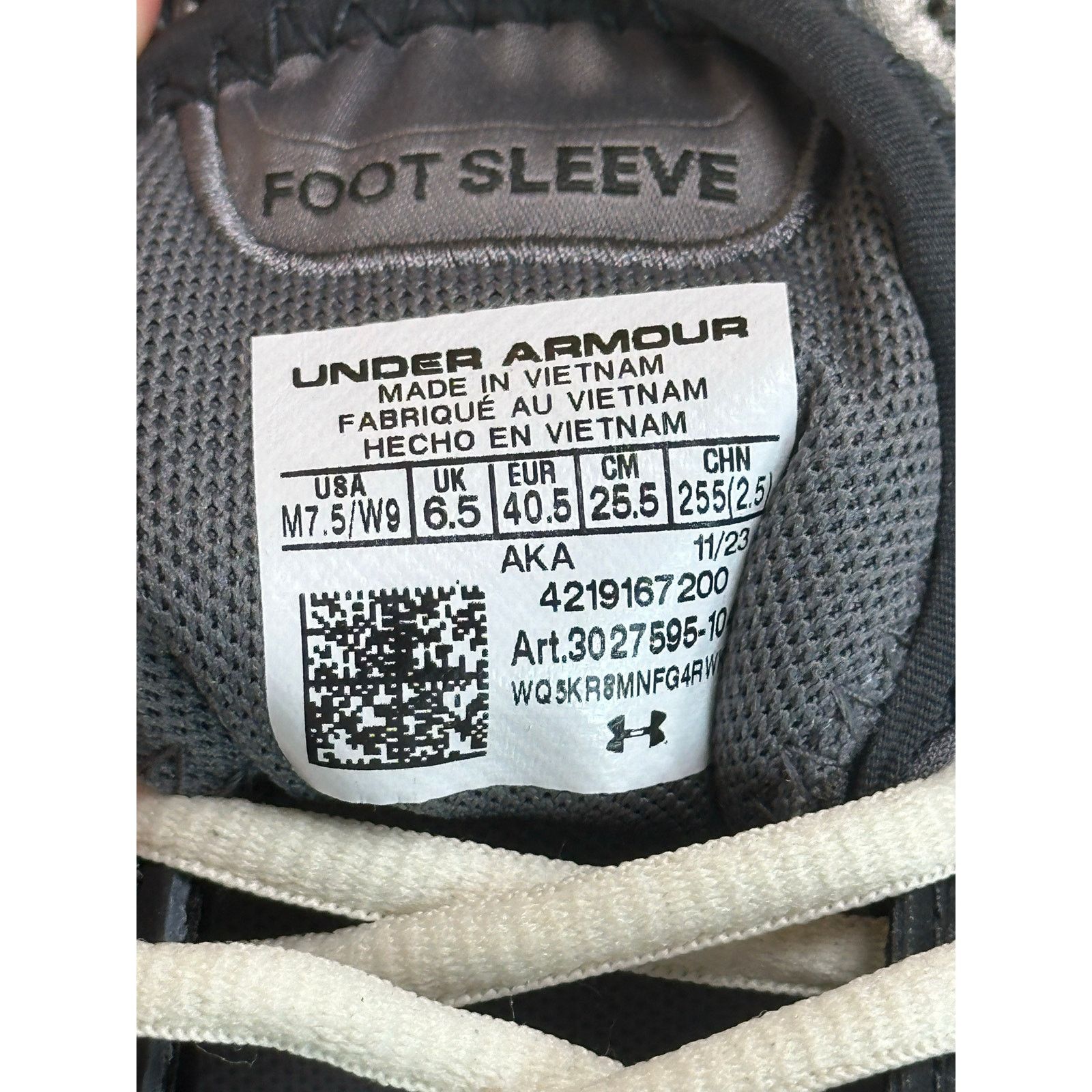 Under Armour Apparition Sneaker Grey - Size 7.5M - New