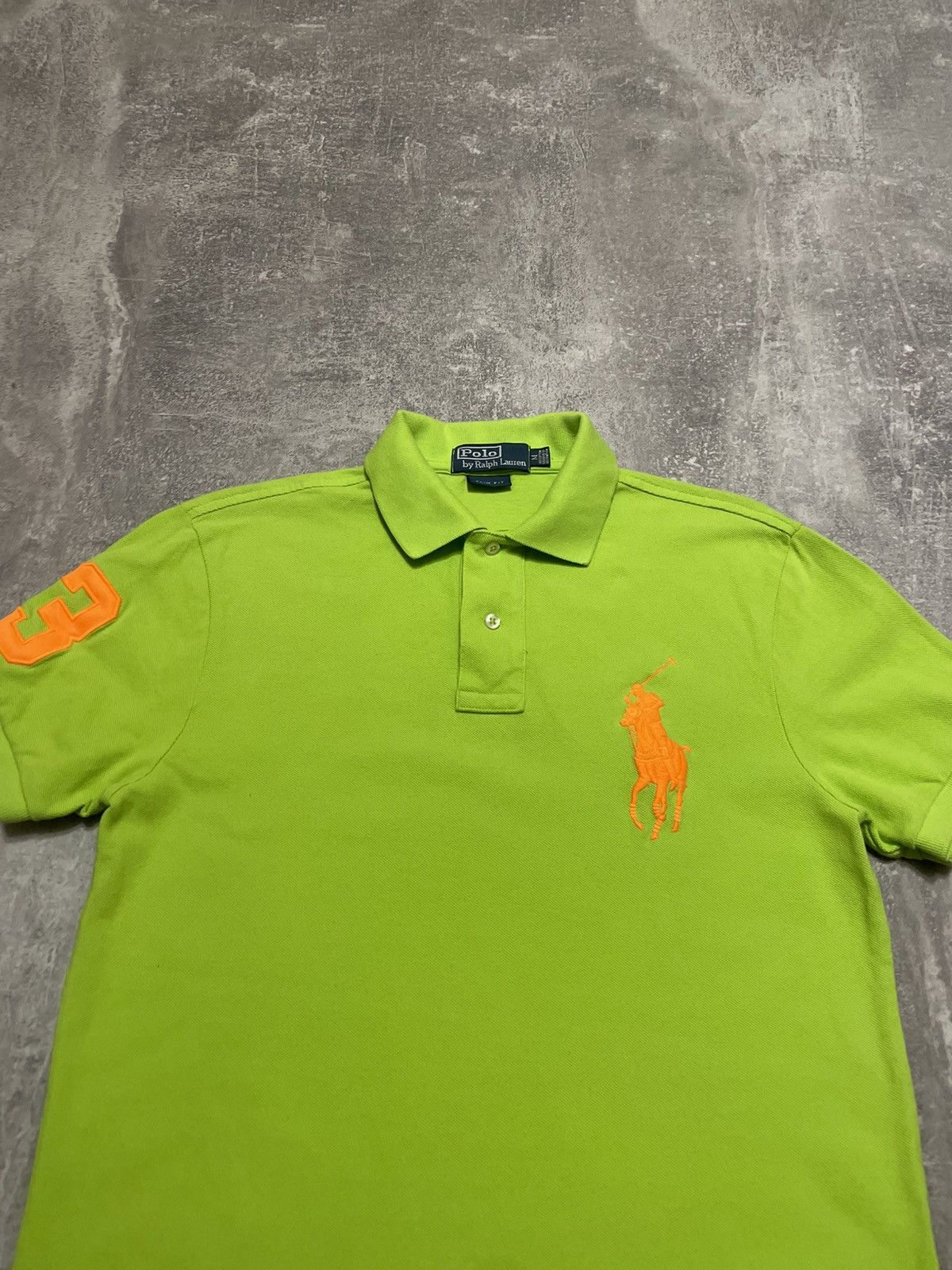 Polo Ralph Lauren Vintage Polo Ralph Lauren Neon Green Big Ponny Logo Size US M / EU 48-50 / 2 - 2 Thumbnail