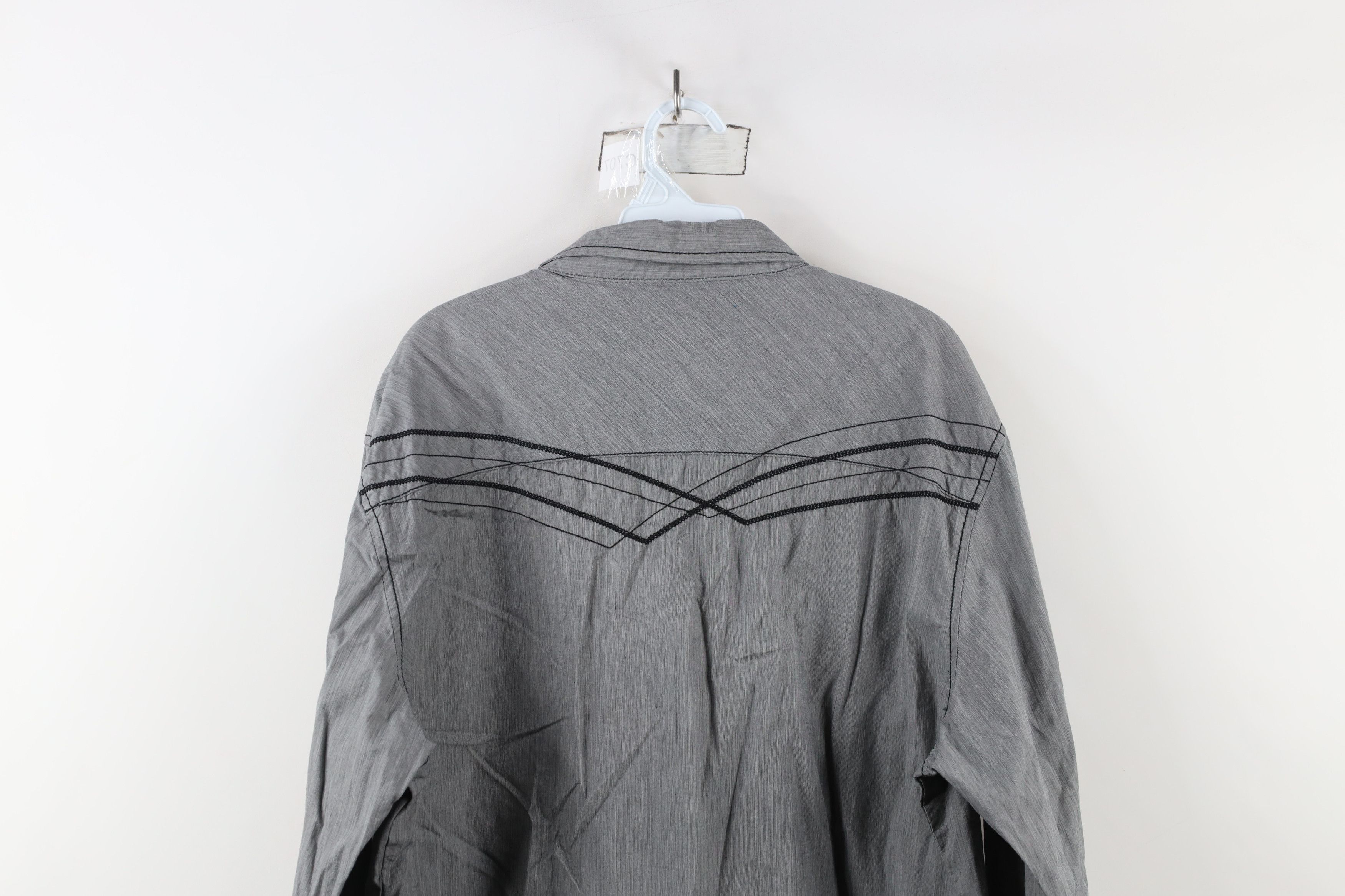 Vintage Buckle Black Faded Chambray Thick Stitch MMA Button Shirt Size US XXL / EU 58 / 5 - 13 Thumbnail