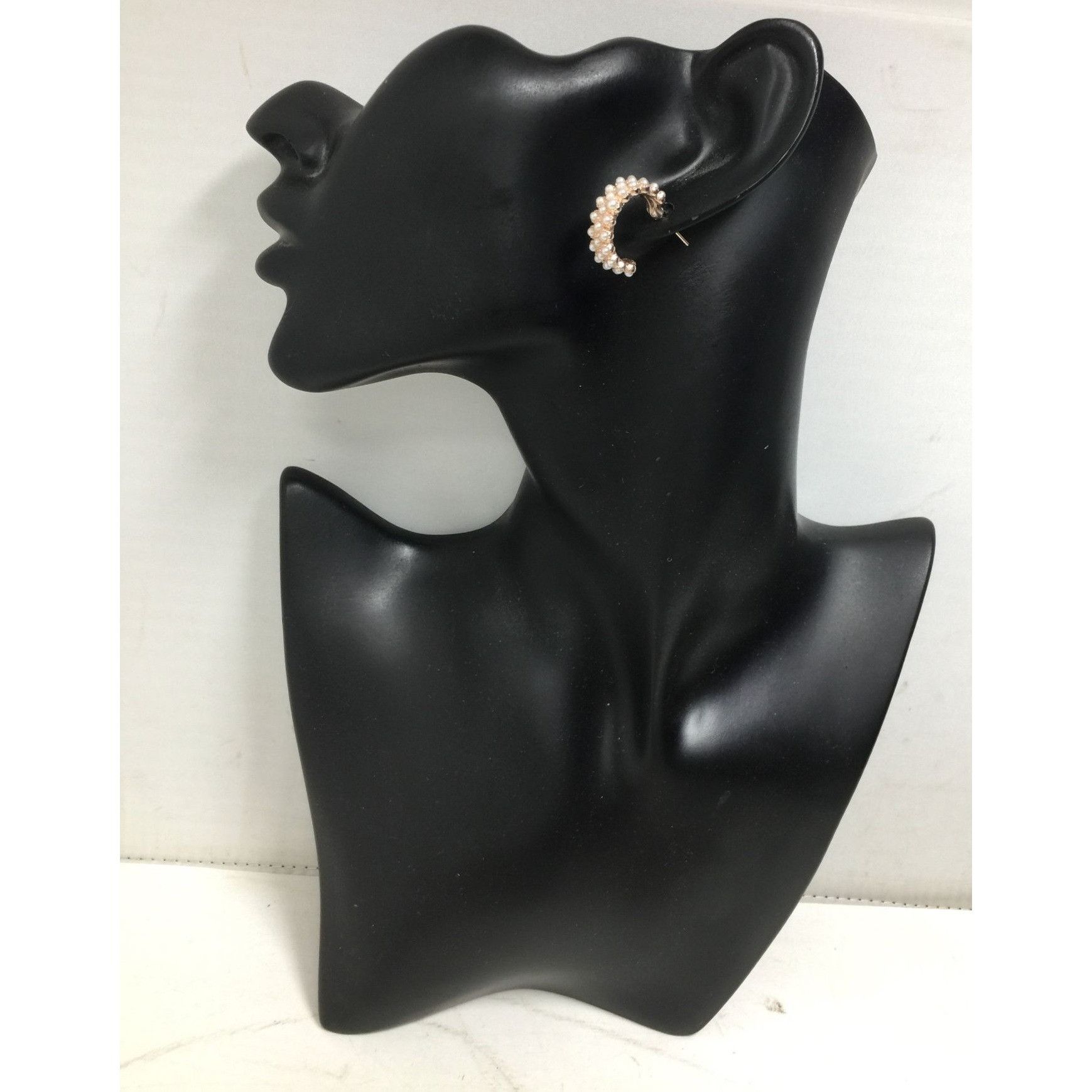 Other Women's Rose Gold Hoop Earrings with White Faux Pearl/Beads Size ONE SIZE - 2 Thumbnail