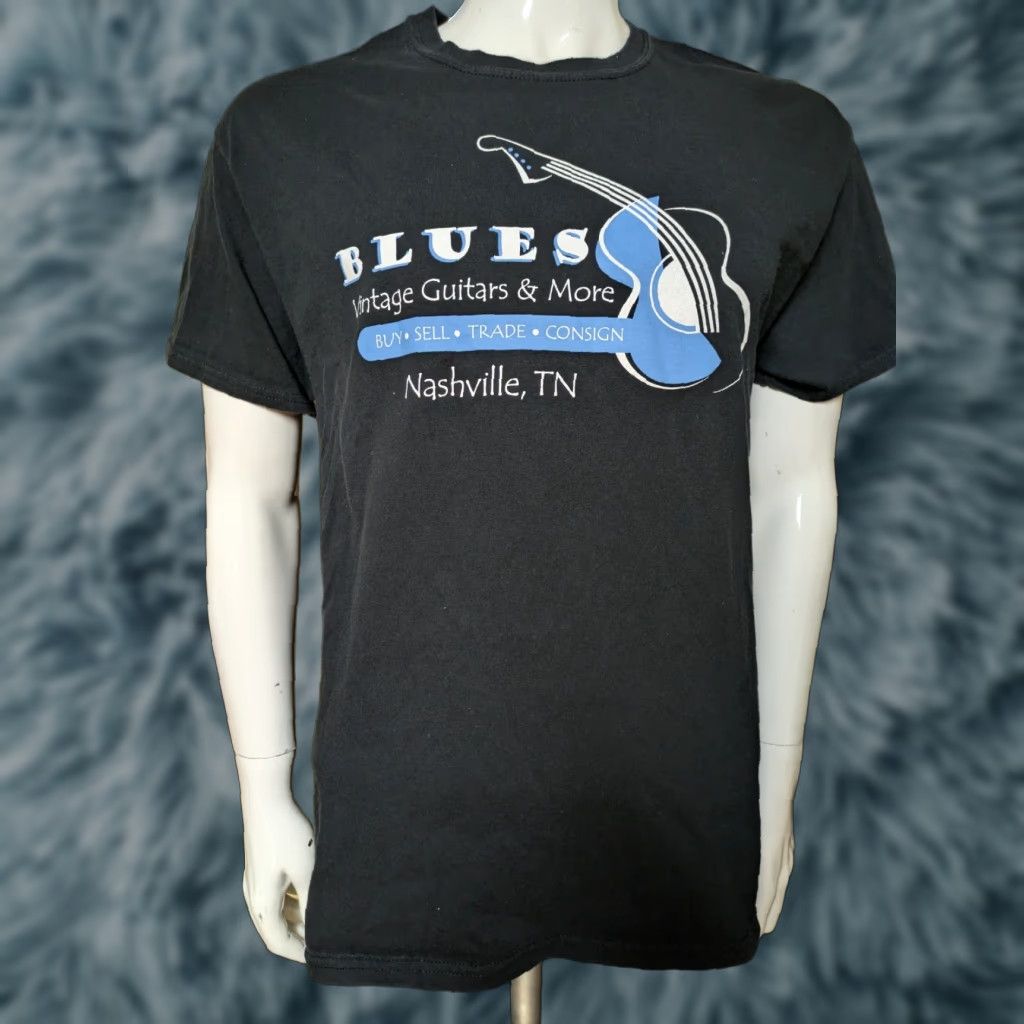 Vintage BLUES Vintage Guitars Nashville T Shirt Large Life Is Too Short To Play A Lousy Size US L / EU 52-54 / 3 - 1 Thumbnail