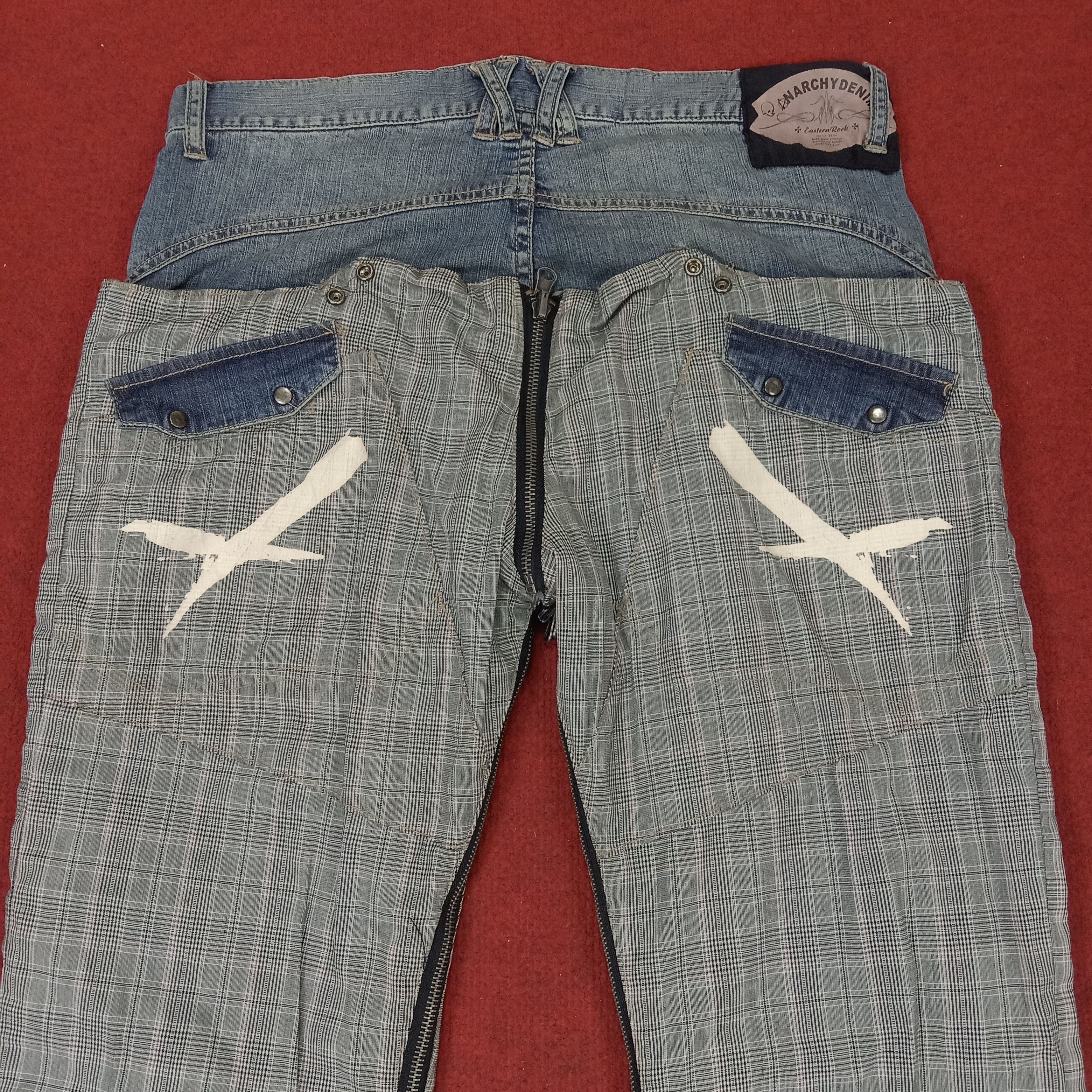 PPFM × Vintage PPFM Anarchy Denim Japanese Rare Fashion Design Jeans Size US 34 / EU 50 - 13 Thumbnail