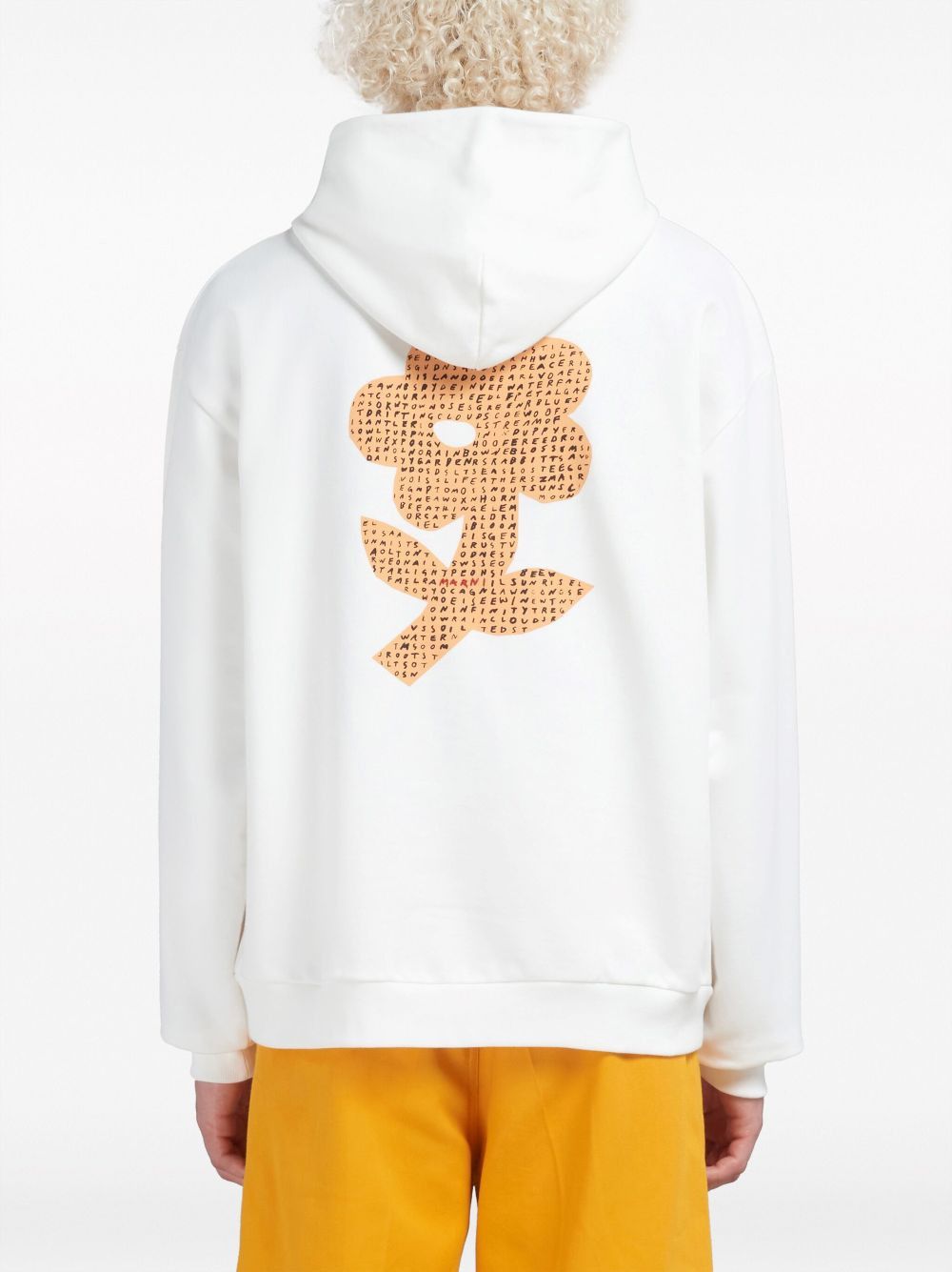 Marni o1w1db10125 Logo-Print Cotton Hoodie in White Size US M / EU 48-50 / 2 - 4 Thumbnail