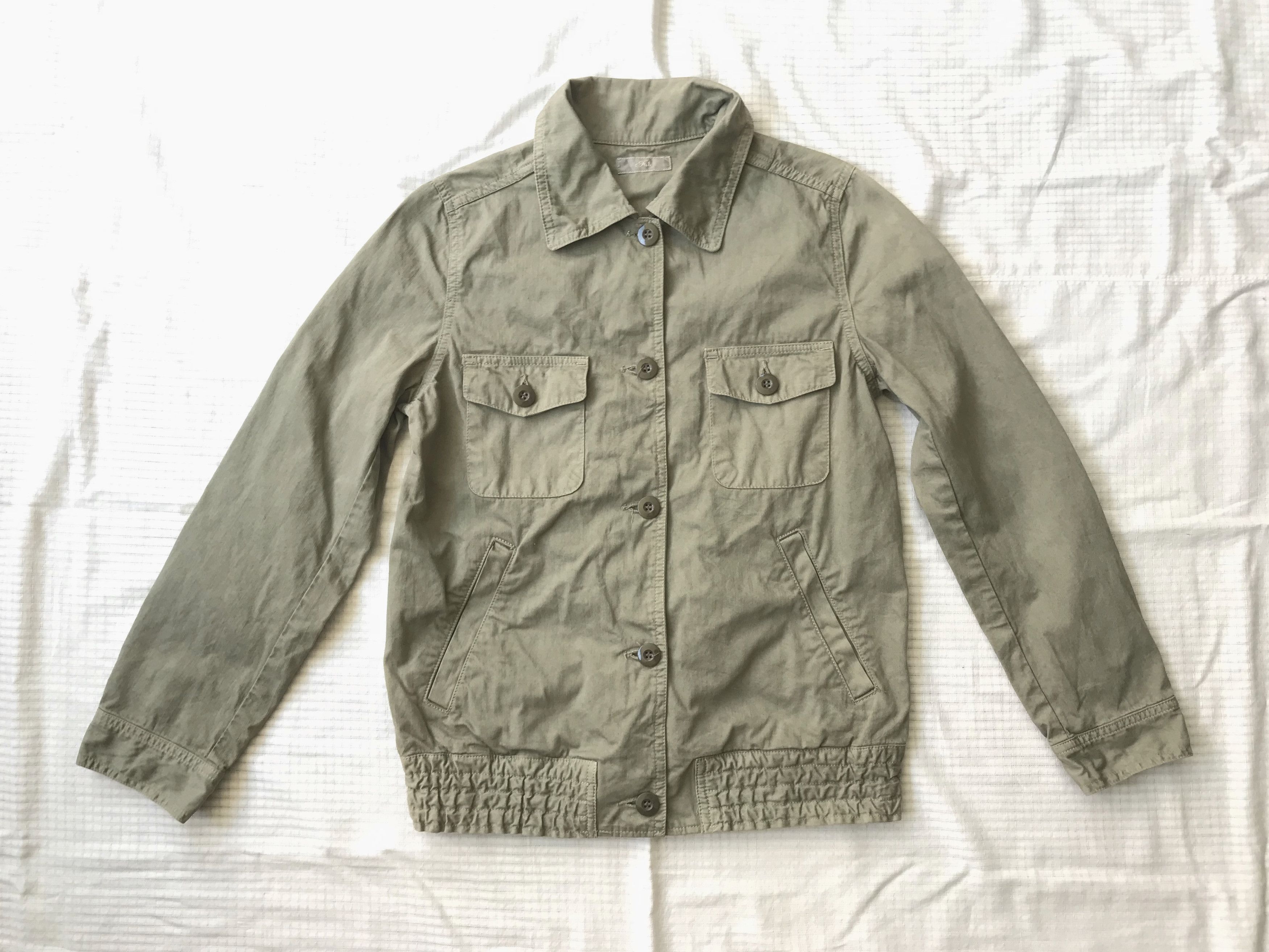 FOB Factory (J163) F.O.B. Factory Studio ECRU Army Green Cotton Jacket Size M / US 6-8 / IT 42-44 - 1 Thumbnail