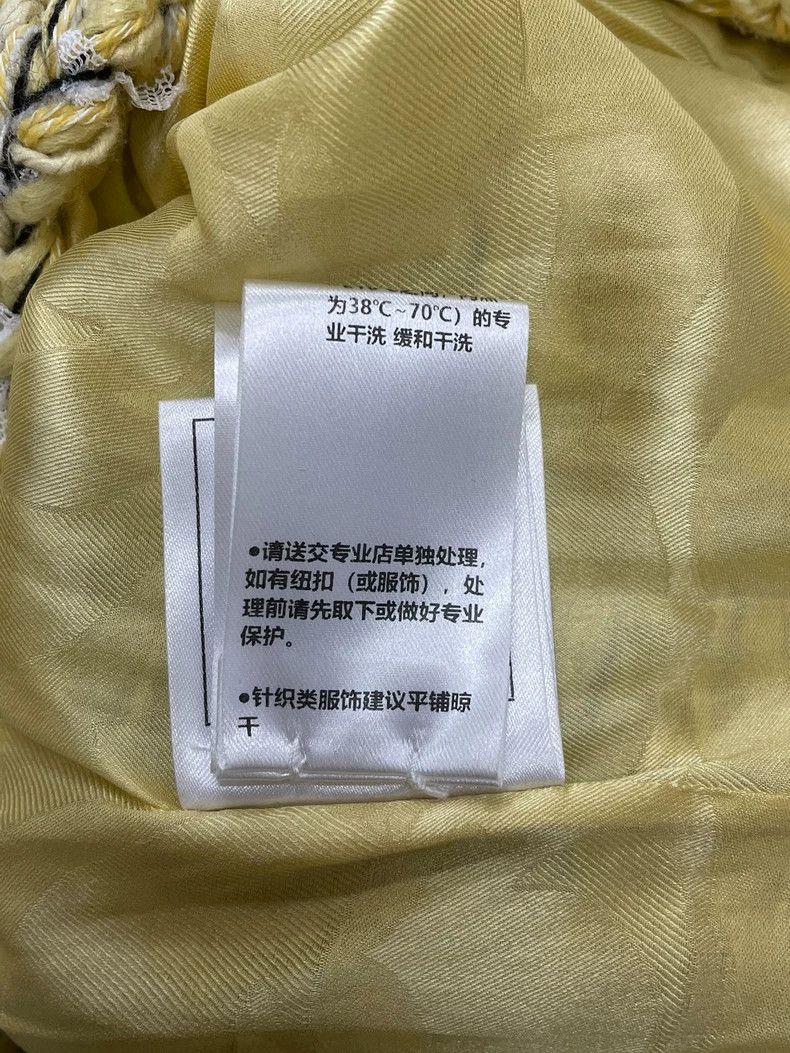 Chanel chanel Yellow colour-blocked knitted short jacket Size XXS / US 00 / IT 34 - 8 Thumbnail