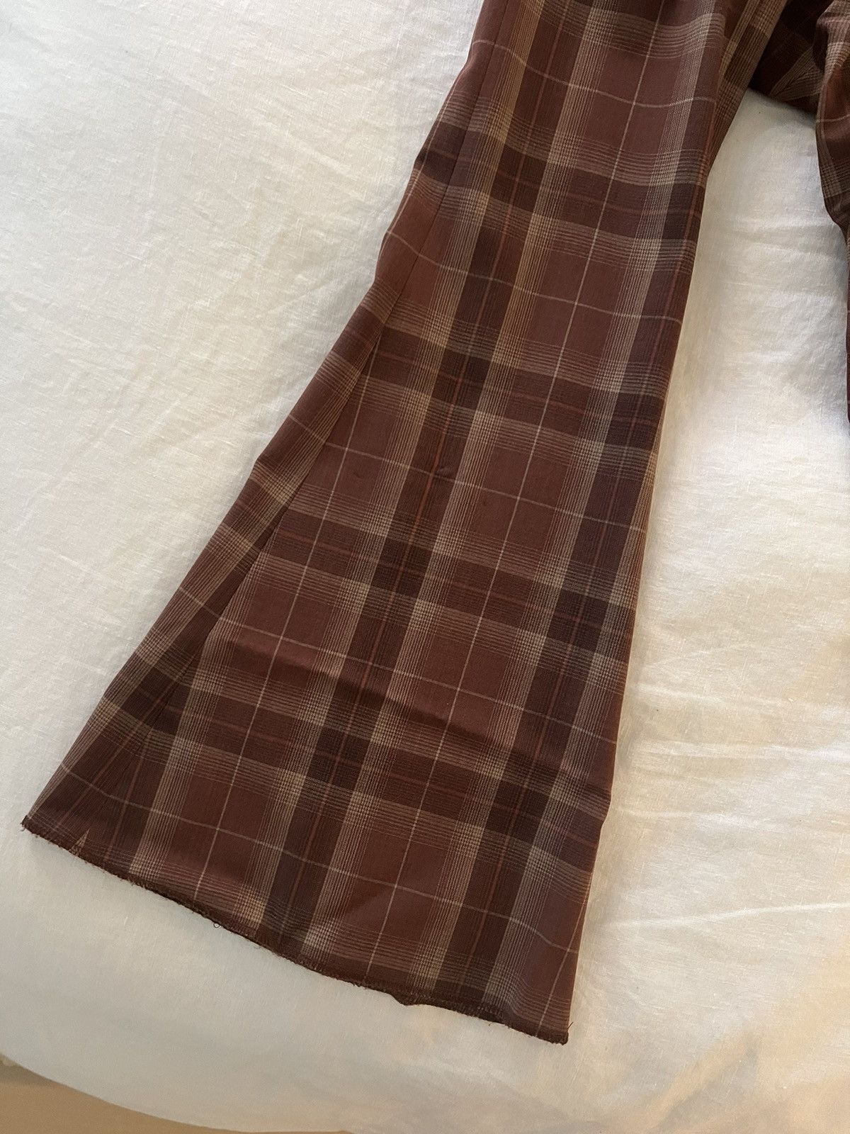 KNWLS KNWLS SS22 DRD Sienna Plaid Wool Trousers Size 26" / US 2 / IT 38 - 4 Thumbnail