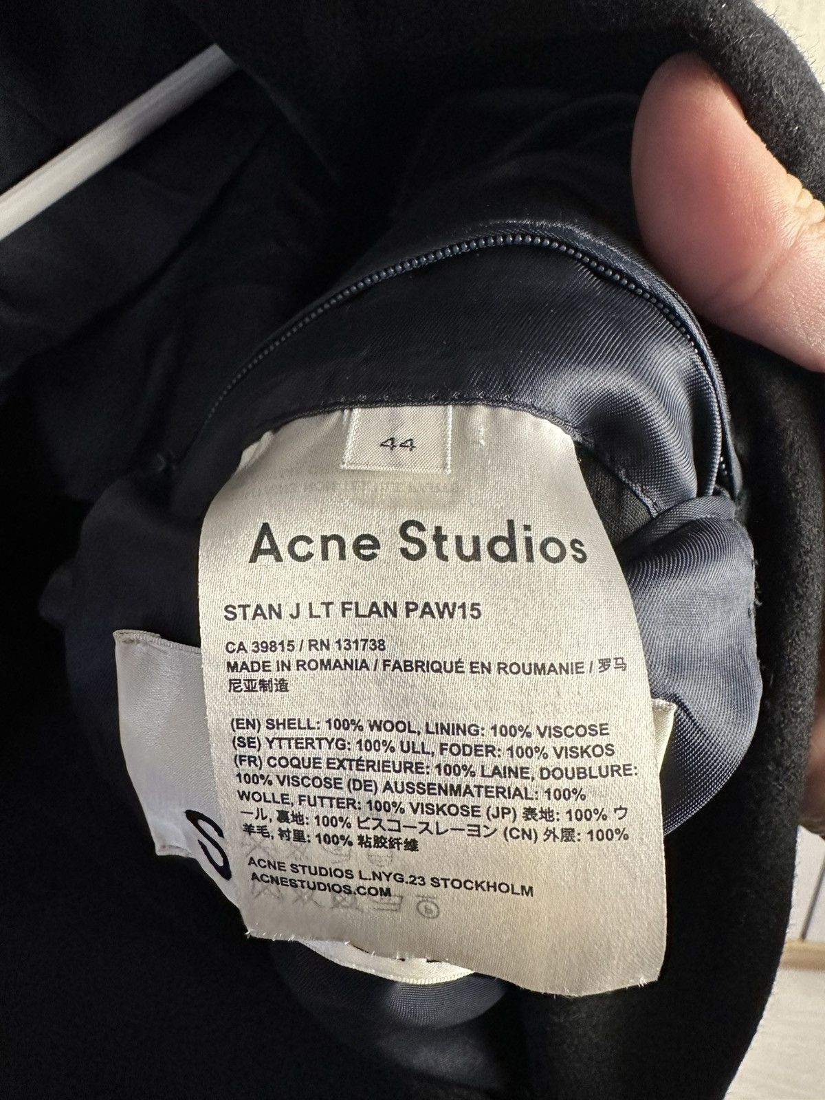 Acne Studios Acne Studios Stan J LT Flan Paw15 Wool Blazer Size 34R - 5 Thumbnail