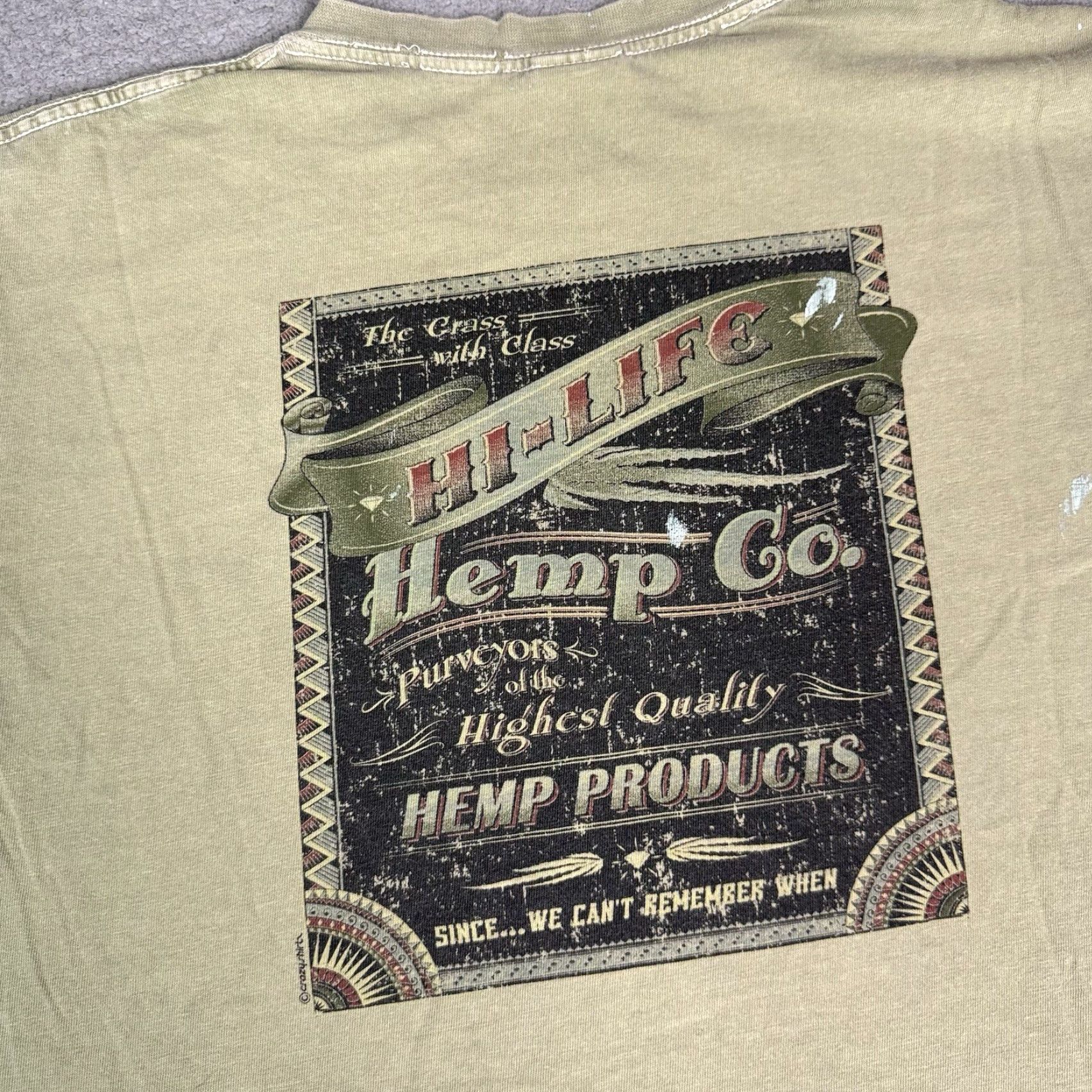CO VINTAGE Hi Life Hawaii T Shirt Mens M Green Hemp Co Dyed Crazy Weed Distressed Marijuana M Green Hemp Co Shirt Mens M Vintage Boys Mens? Size US M / EU 48-50 / 2 - 2 Thumbnail