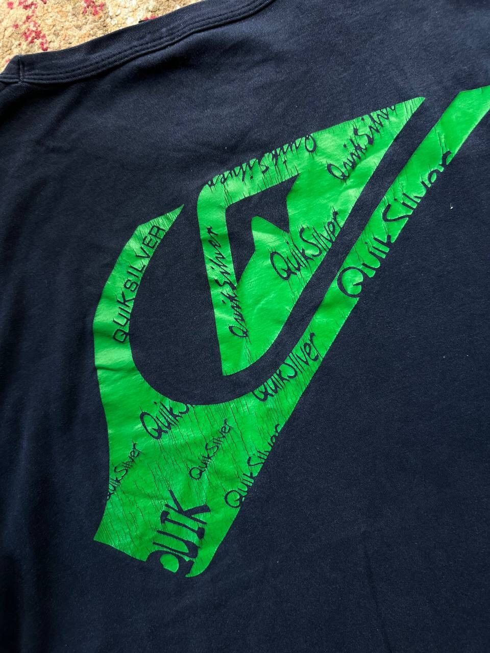 Quiksilver × Vintage 🫐 90’s QUIKSILVER RETRO BIG LOGO TEE Y2K Size US XL / EU 56 / 4 - 4 Thumbnail