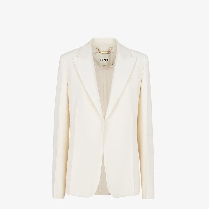 Fendi o1B3y1r0326 Jacket in White Size S / US 4 / IT 40 - 1 Thumbnail