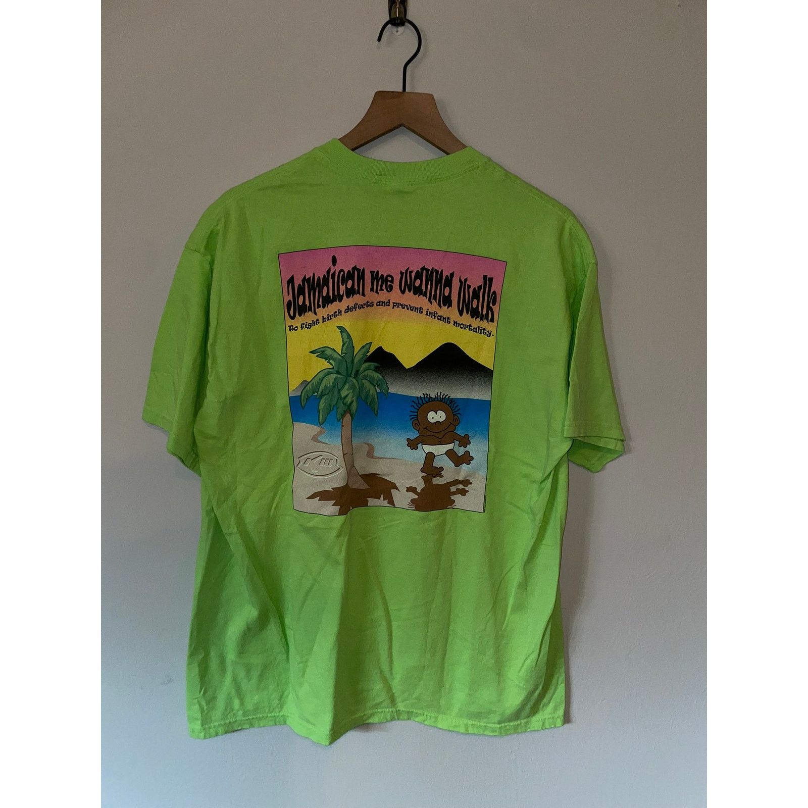 Anvil Vintage Walk America Shirt Fight Birth Defects Baby XL 2001 Size US XL / EU 56 / 4 - 5 Thumbnail