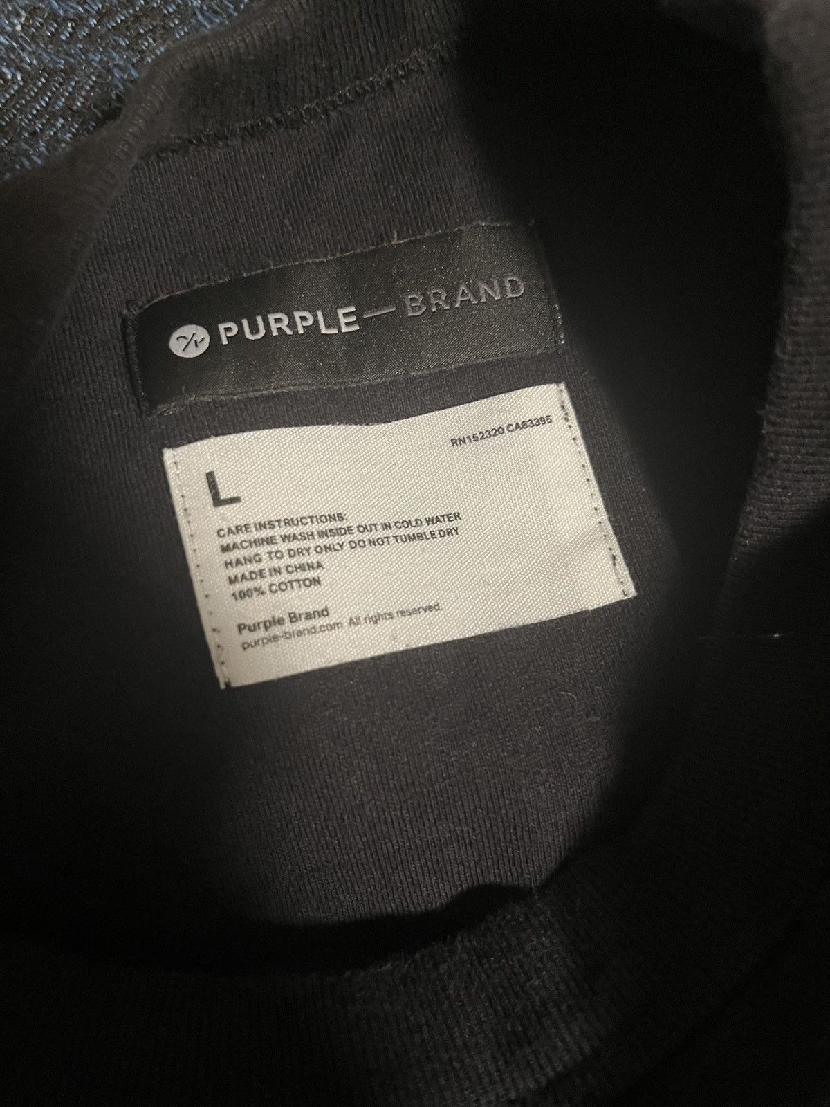 Purple Brand PURPLE BRAND LONG SLEEVE T SHIRT Size US L / EU 52-54 / 3 - 7 Thumbnail