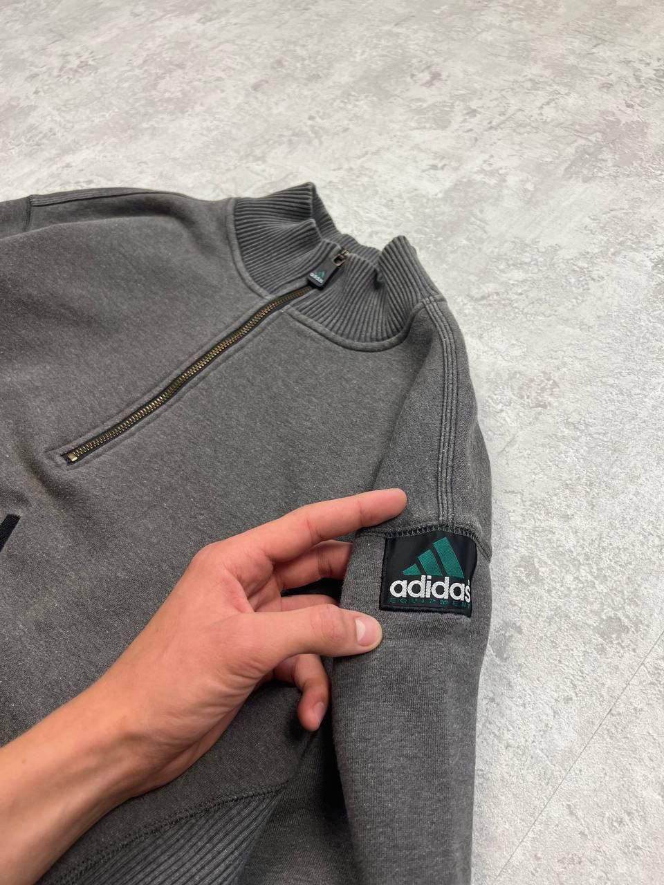 Adidas Vintage Adidas Equipment 1/4 Zip Sweatshirt Center Logo Size US L / EU 52-54 / 3 - 5 Thumbnail