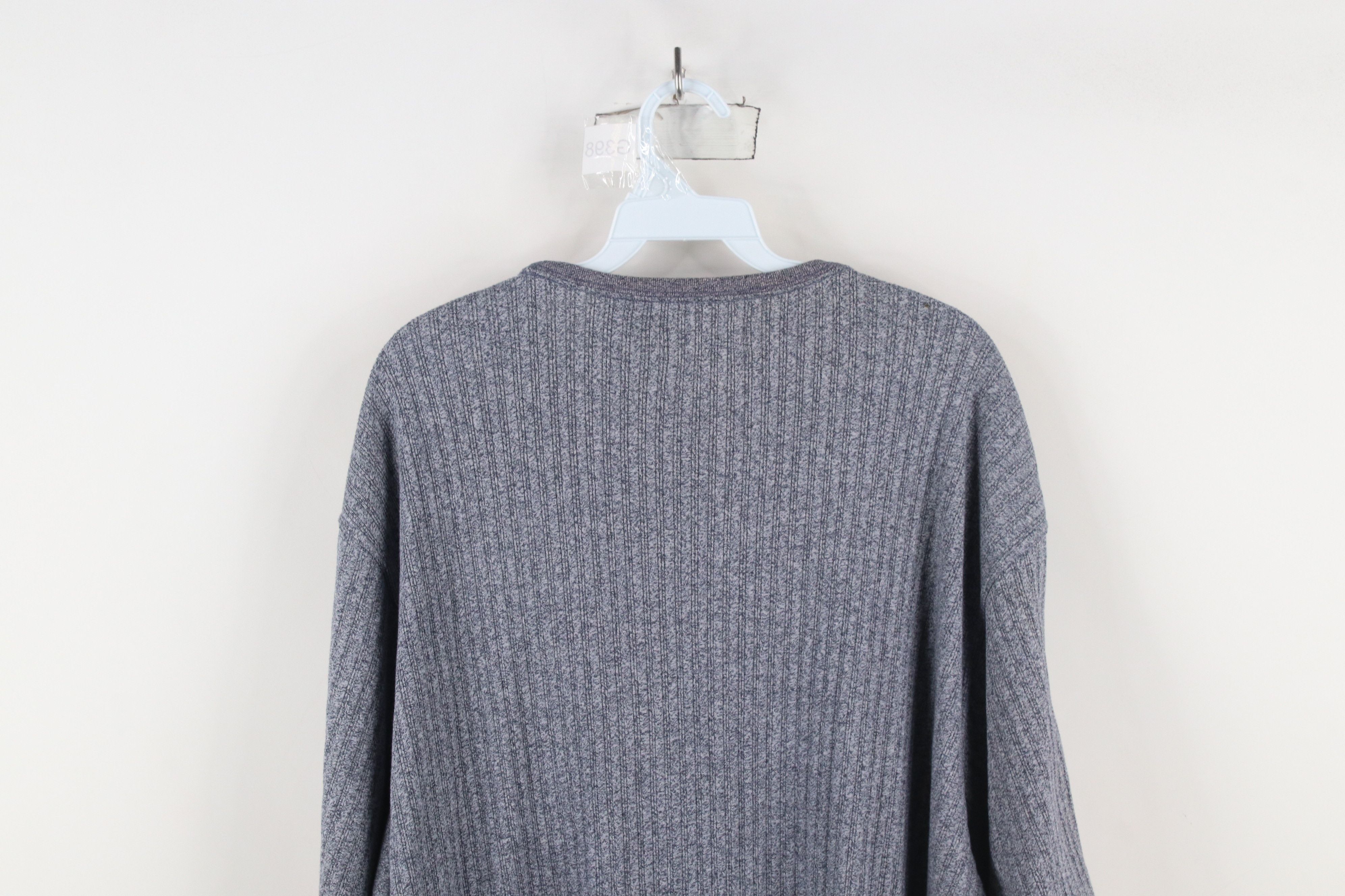 Vintage Vintage 90s Streetwear Ribbed Knit Short Sleeve T-Shirt Size US XL / EU 56 / 4 - 9 Thumbnail