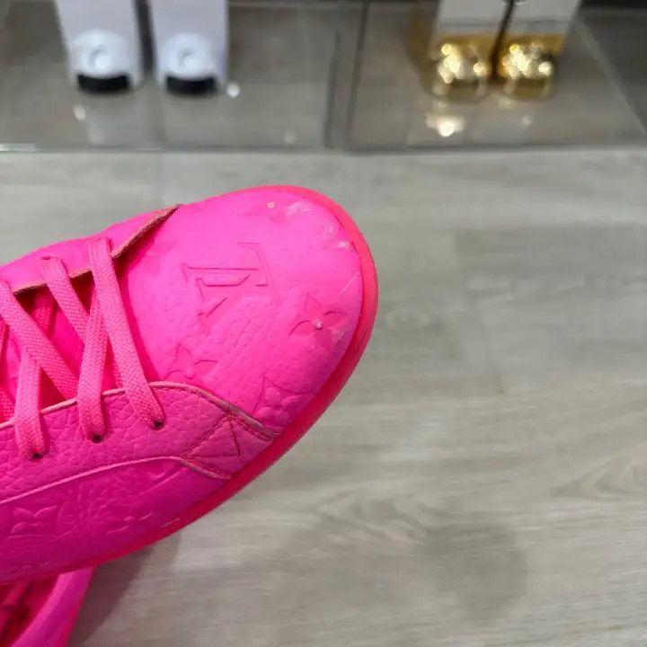 Louis Vuitton Louis Vuitton Pink Monogram Low-Top Sneakers -2508 Size US 9.5 / EU 42-43 - 3 Thumbnail