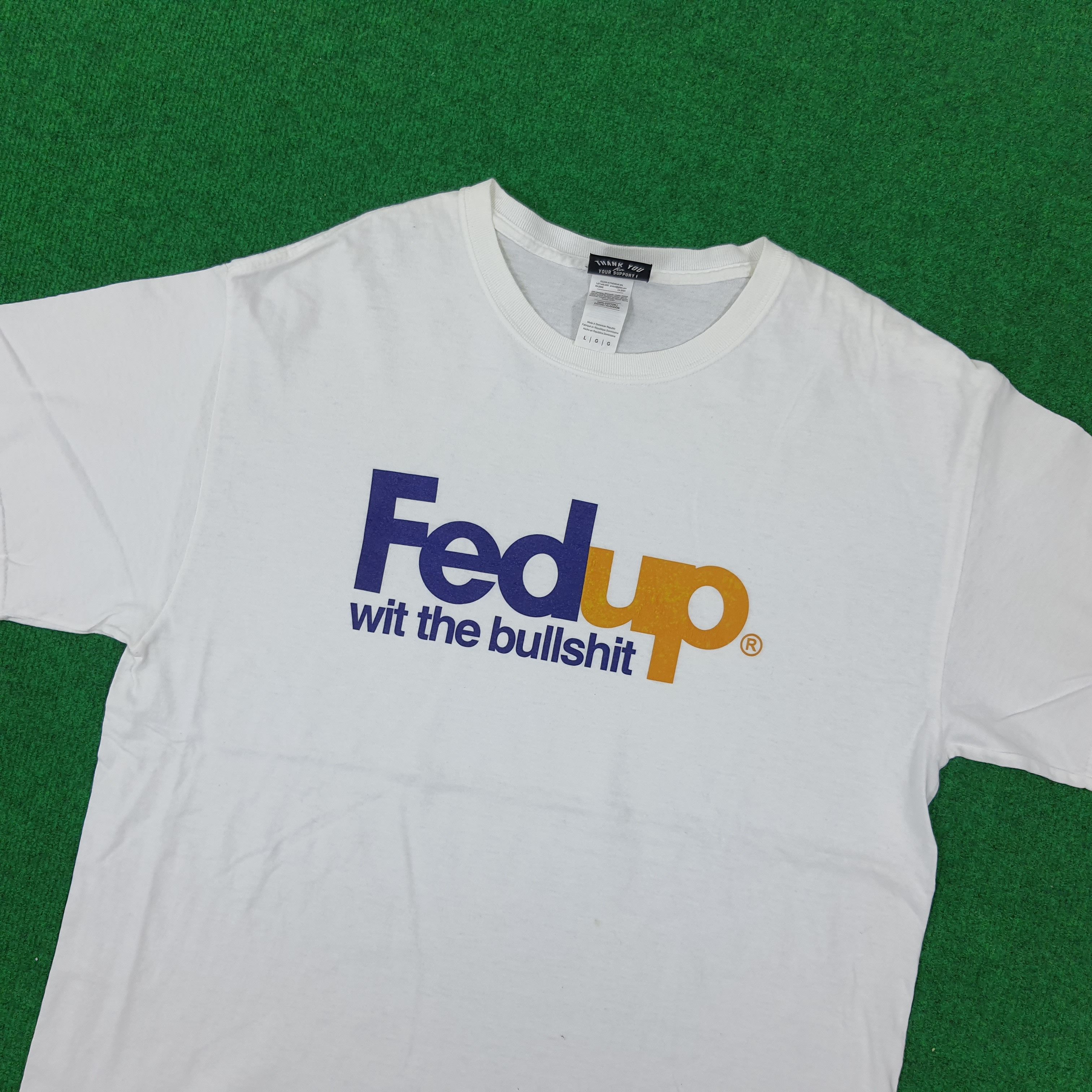 Vintage Vintage FedUp Bullshit Parody FedEx Delivery Tshirt Size US L / EU 52-54 / 3 - 2 Thumbnail