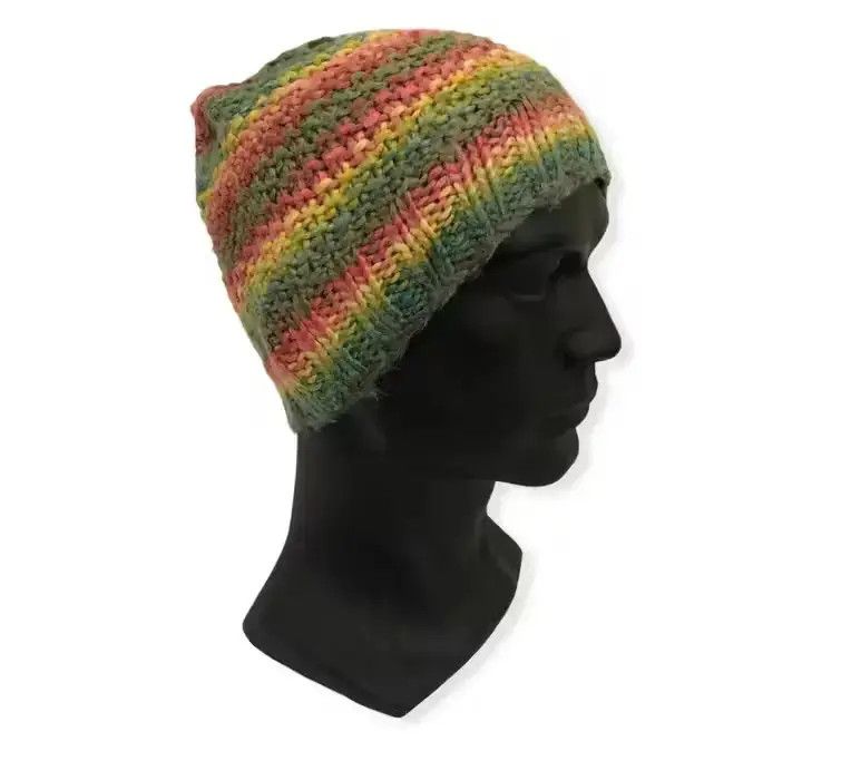 Zara Zara Striped Design Knit Beanie Hat Size ONE SIZE - 3 Thumbnail