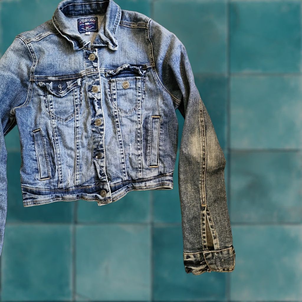 Denime Just USA Jacket S Blue Women Juniors Button Denim Size MISSING CUFF Size S / US 4 / IT 40 - 1 Thumbnail