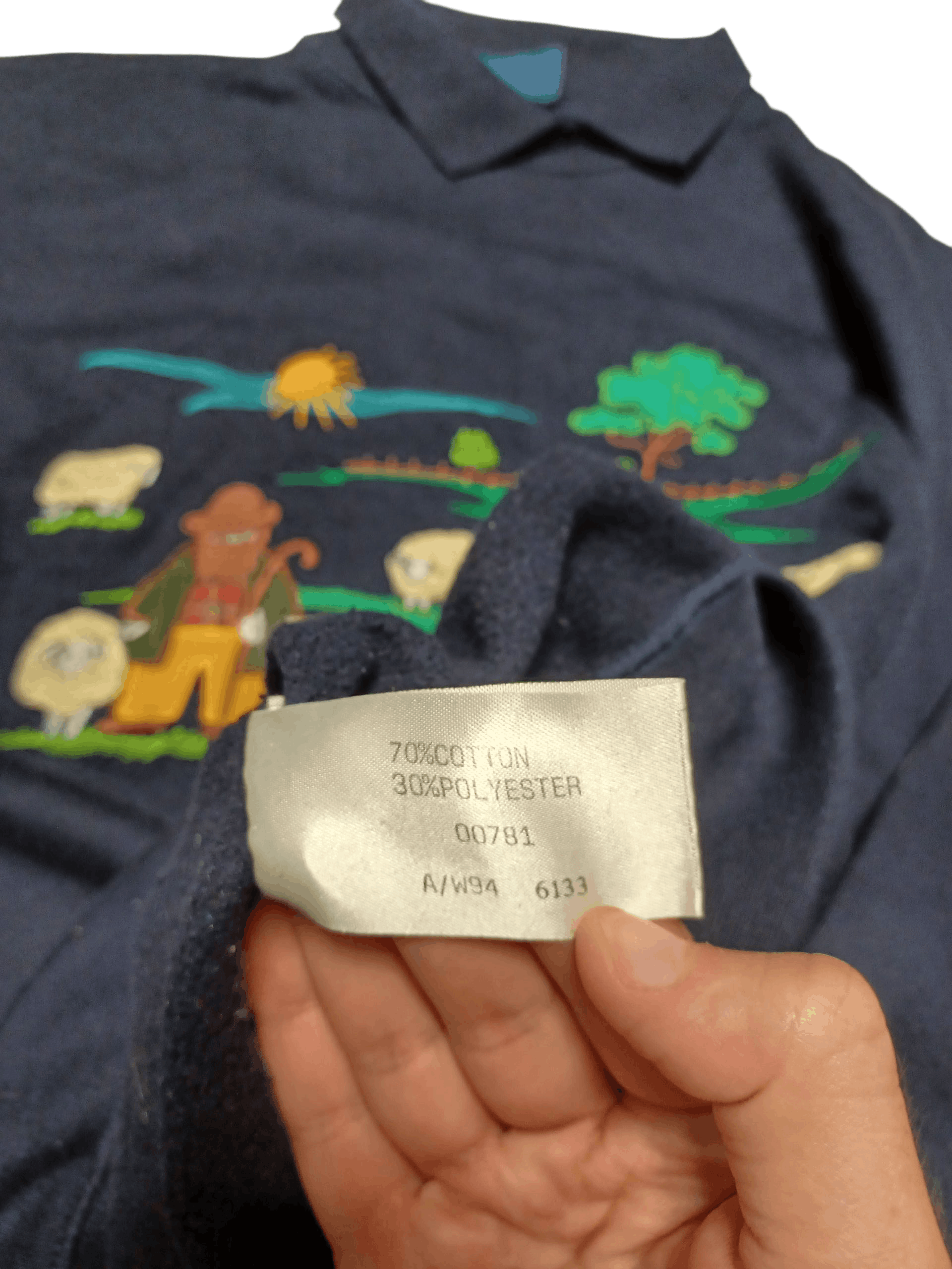 Vintage TULCHAN VINTAGE 90S Y2K ANIMAL SHIPS CRAZY SWEATSHIRT Size US L / EU 52-54 / 3 - 5 Thumbnail