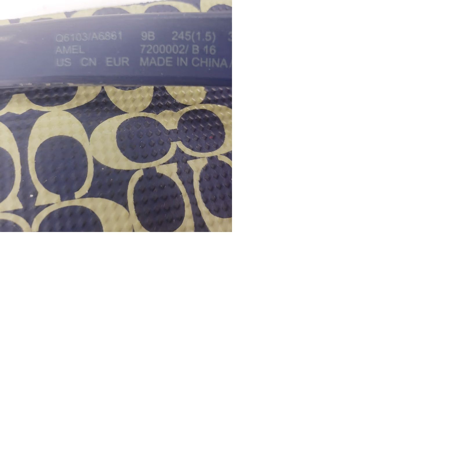 Coach Coach Amel Sig C Flip-Flop Sandals Navy Blue Women SZ 9-10 B Logo Bow Sandals Vintage No Size US 7 / IT 37 - 10 Thumbnail