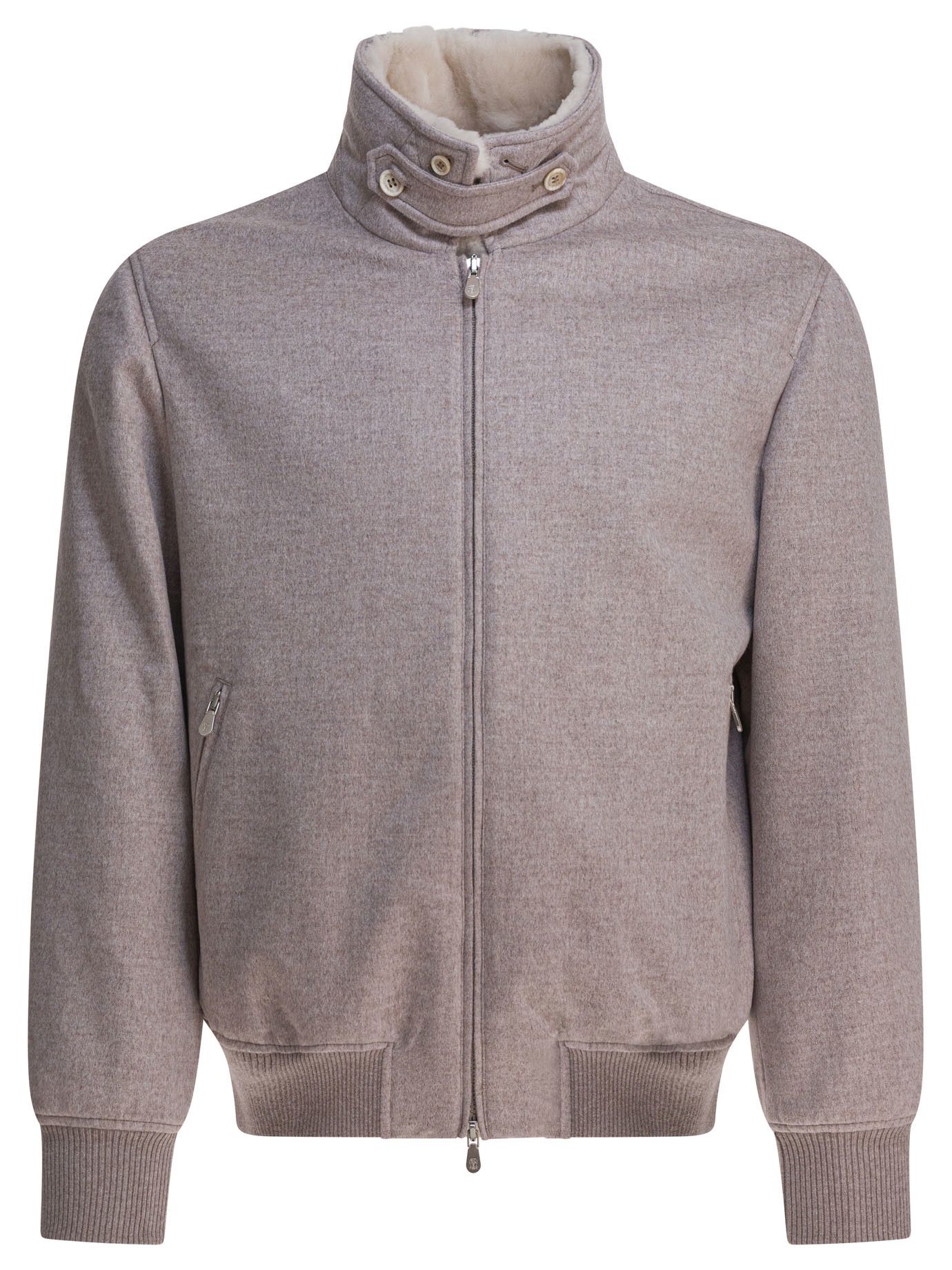 Brunello Cucinelli Cashmere Beave Bomber Jacket Size US L / EU 52-54 / 3 - 1 Thumbnail