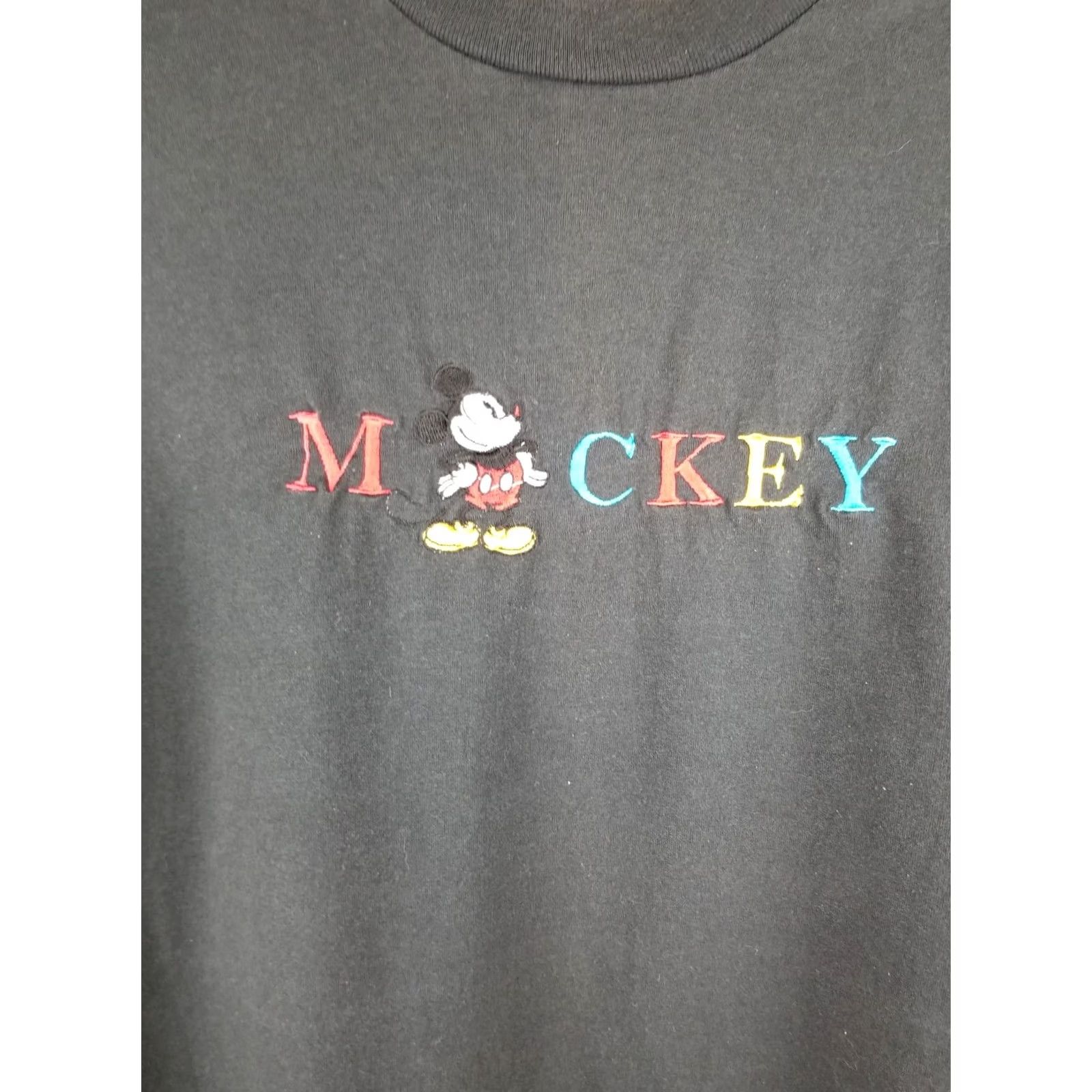 Disney VINTAGE MICKEY MOUSE DISNEY 90' SINGLE STITCH BLACK COTTON T-SHIRT SZ XXLARGE Size US XXL / EU 58 / 5 - 2 Thumbnail