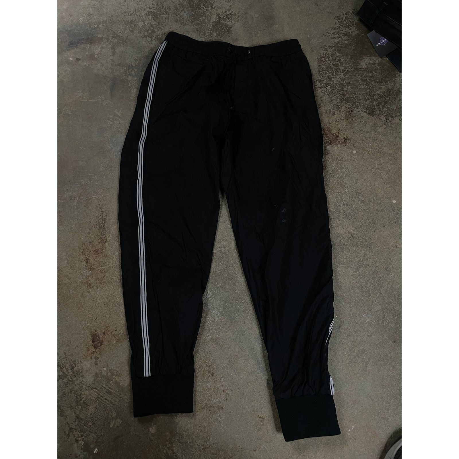 Moncler Moncler Track Pants Black White Stripe Used 46 (Small) Size US 30 / EU 46 - 1 Thumbnail